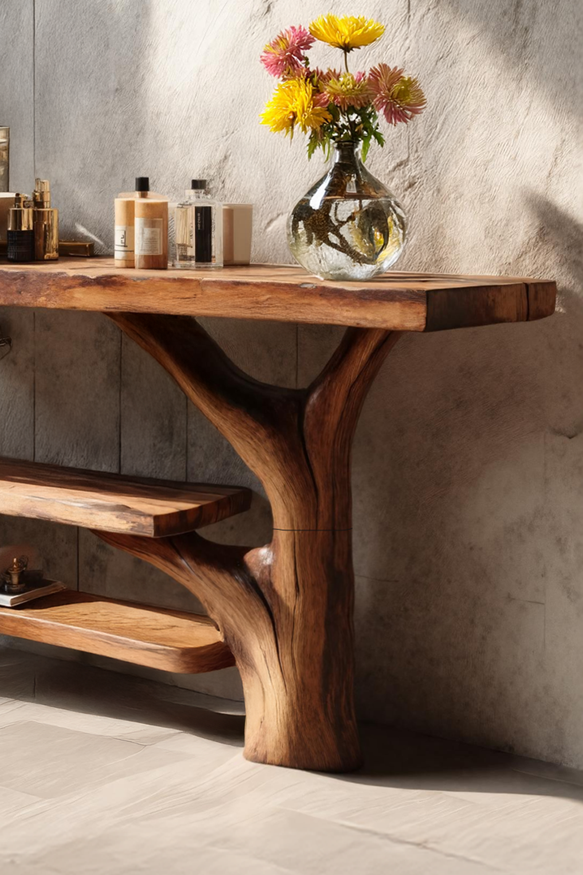 Handcrafted Solid Wood Bathroom Vanity For Elegant Furniture Home Design SILDTTRBRV061