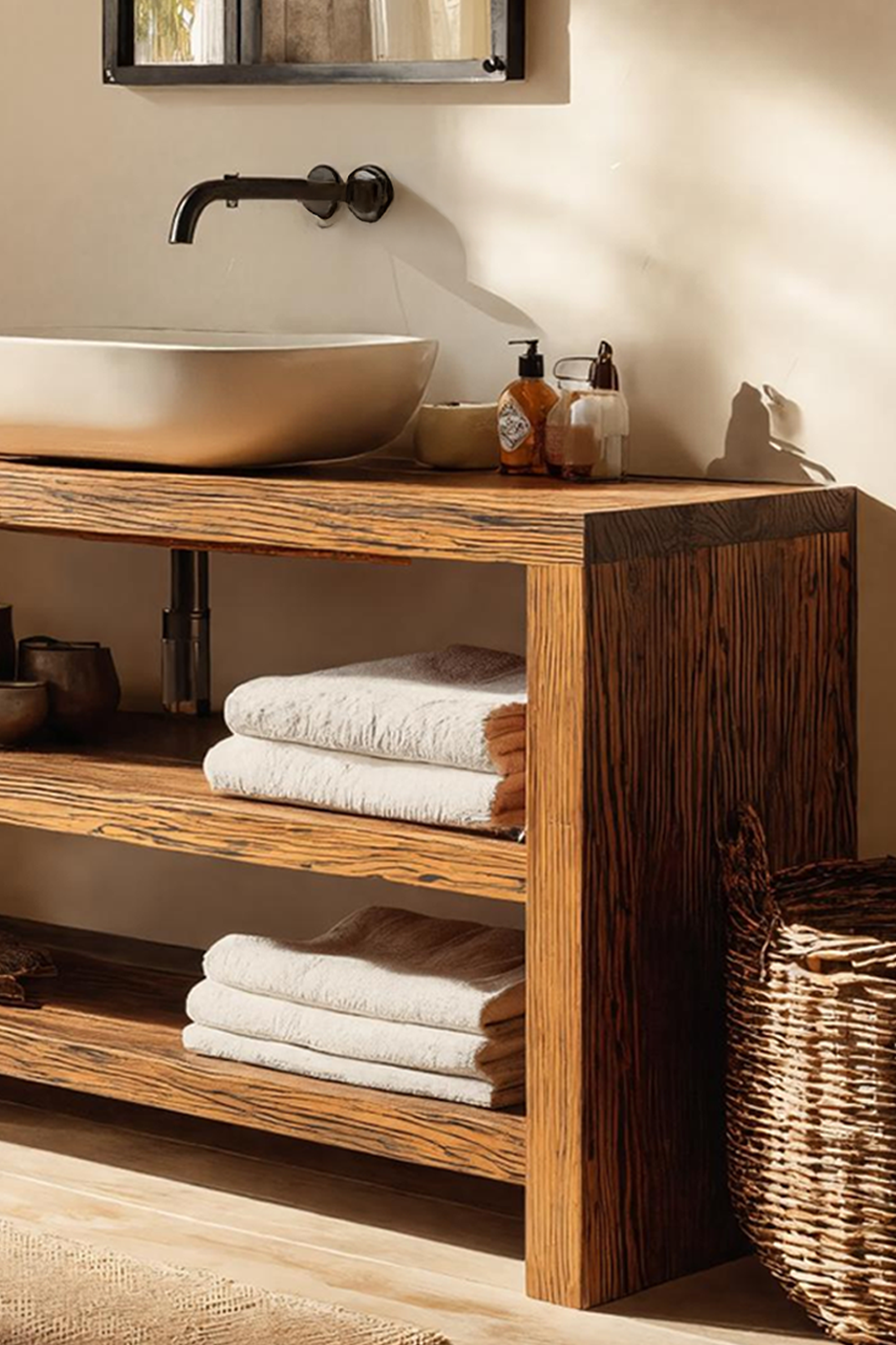 Farmhouse Wooden Vanity For Cozy Bathroom Spaces SILDTTRBRV037