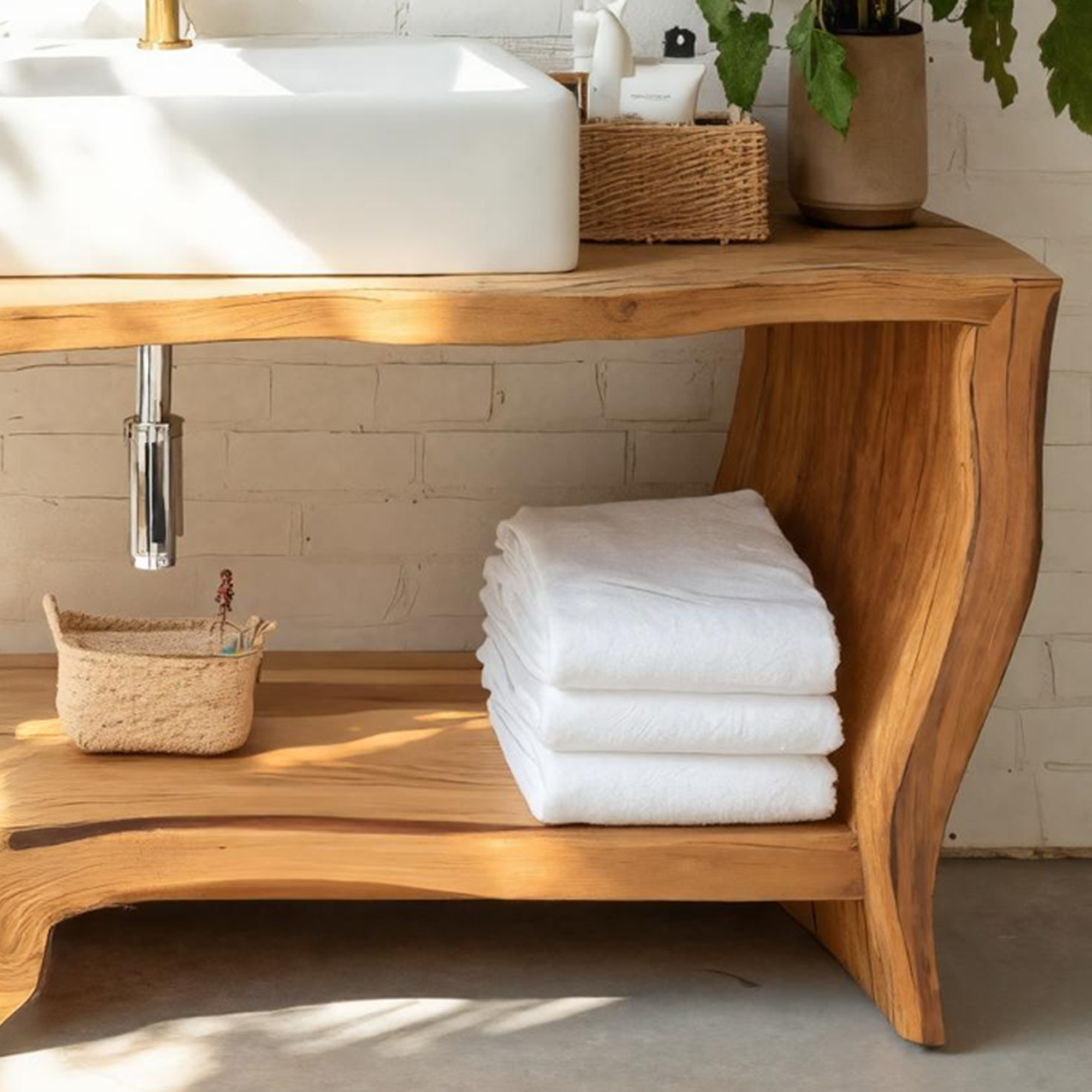 Handcrafted Live Edge Vanity For Elegant Bathroom SILDTTRBRV050