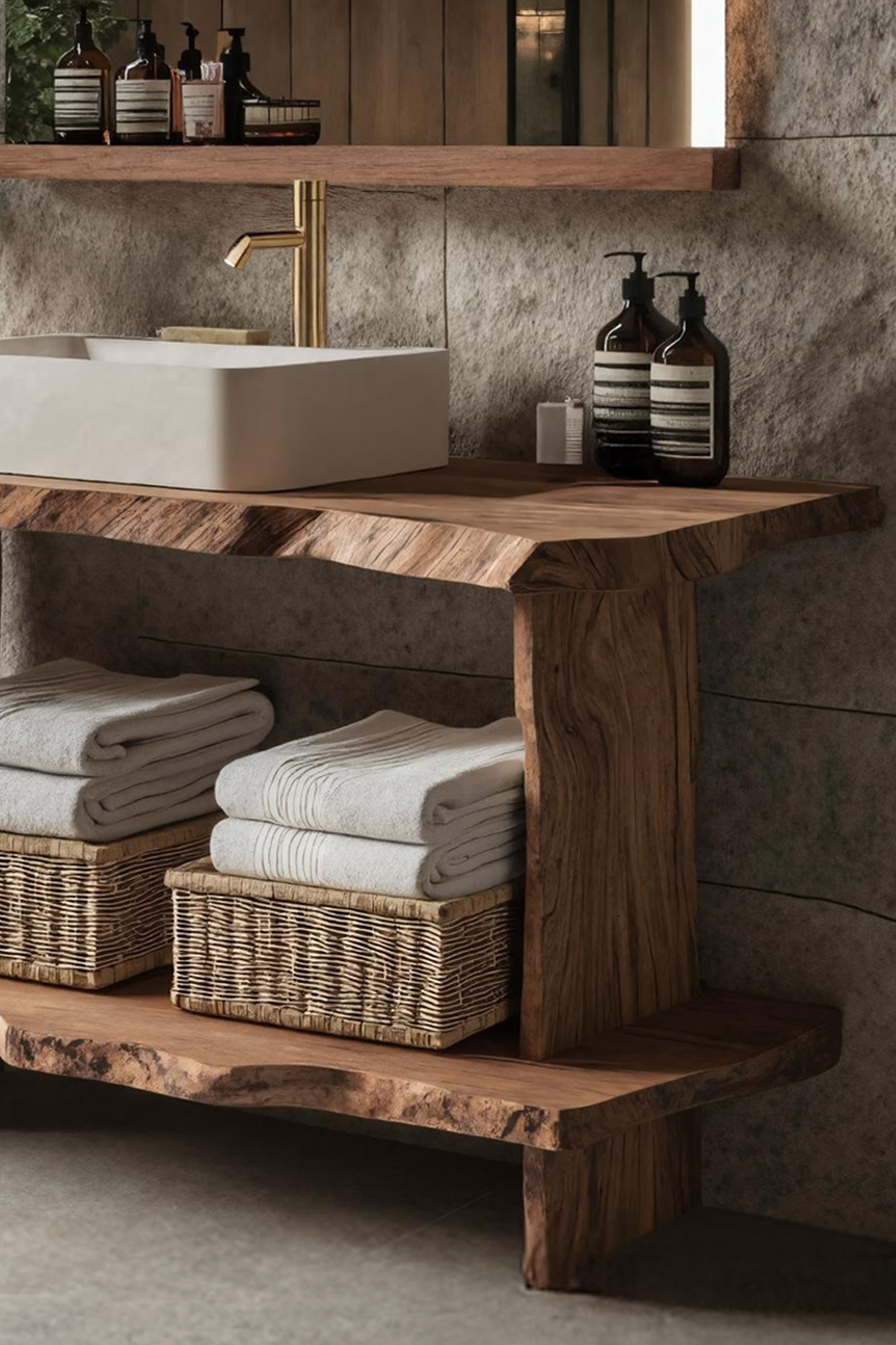 Mid Century Bathroom Cabinet For Elegant Bathroom SILDTTRBRV057