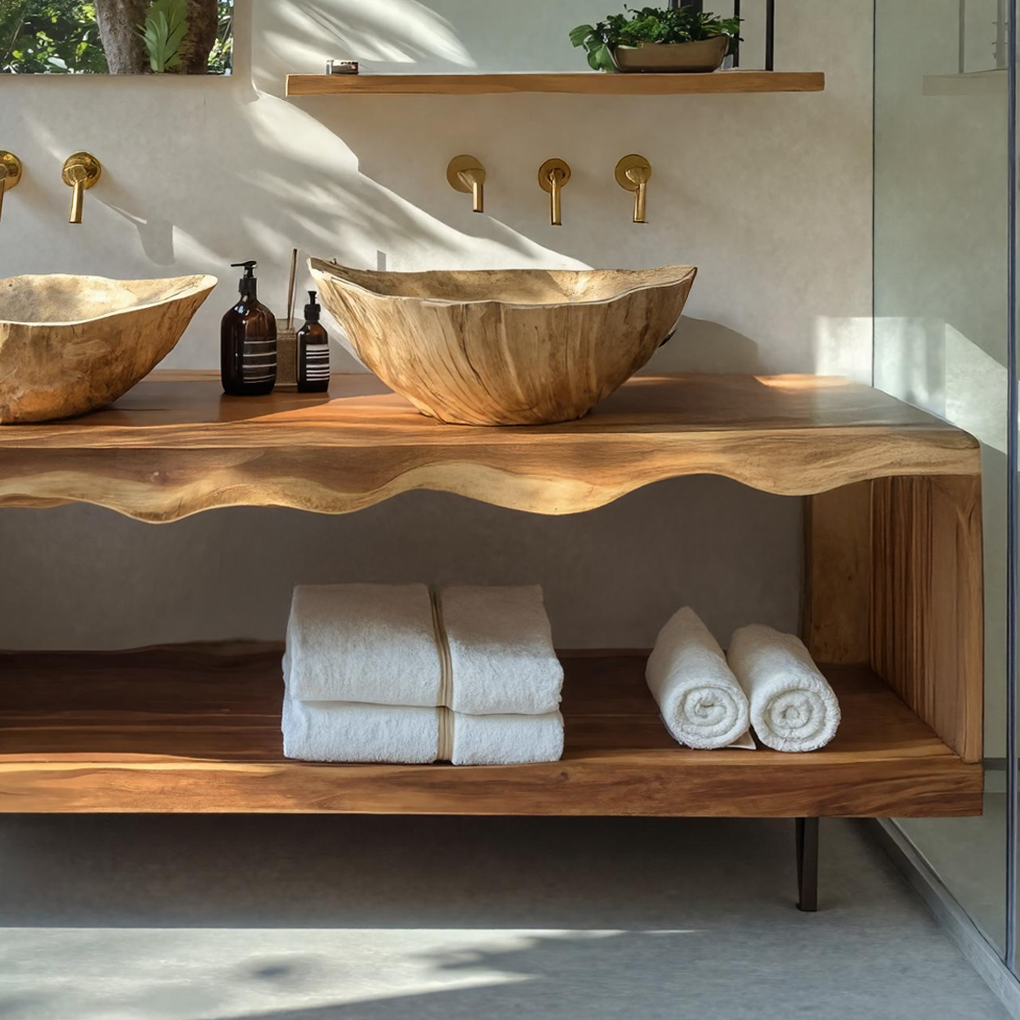Farmhouse Live Edge Vanity For Bathroom Wall Decor SILDTTRBRV027