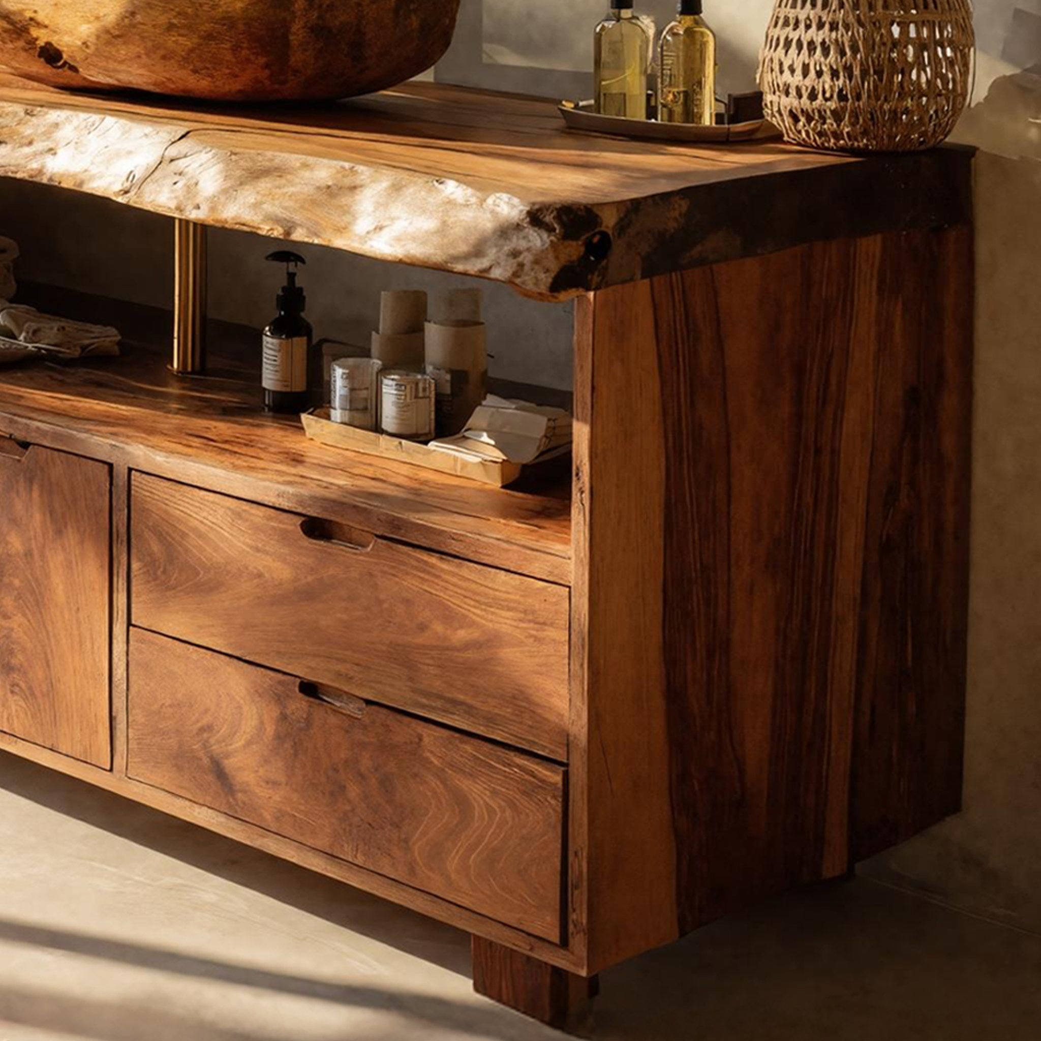 Modern Mid Century Vanity For Bathroom Makeover SILDTTRBRV030