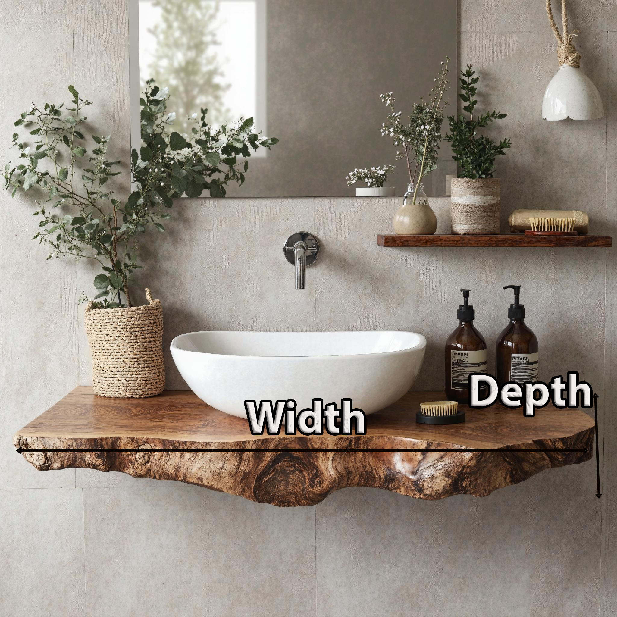 Handcrafted Floating Shelf For Bathroom Vanity Storage SILDTBRV178