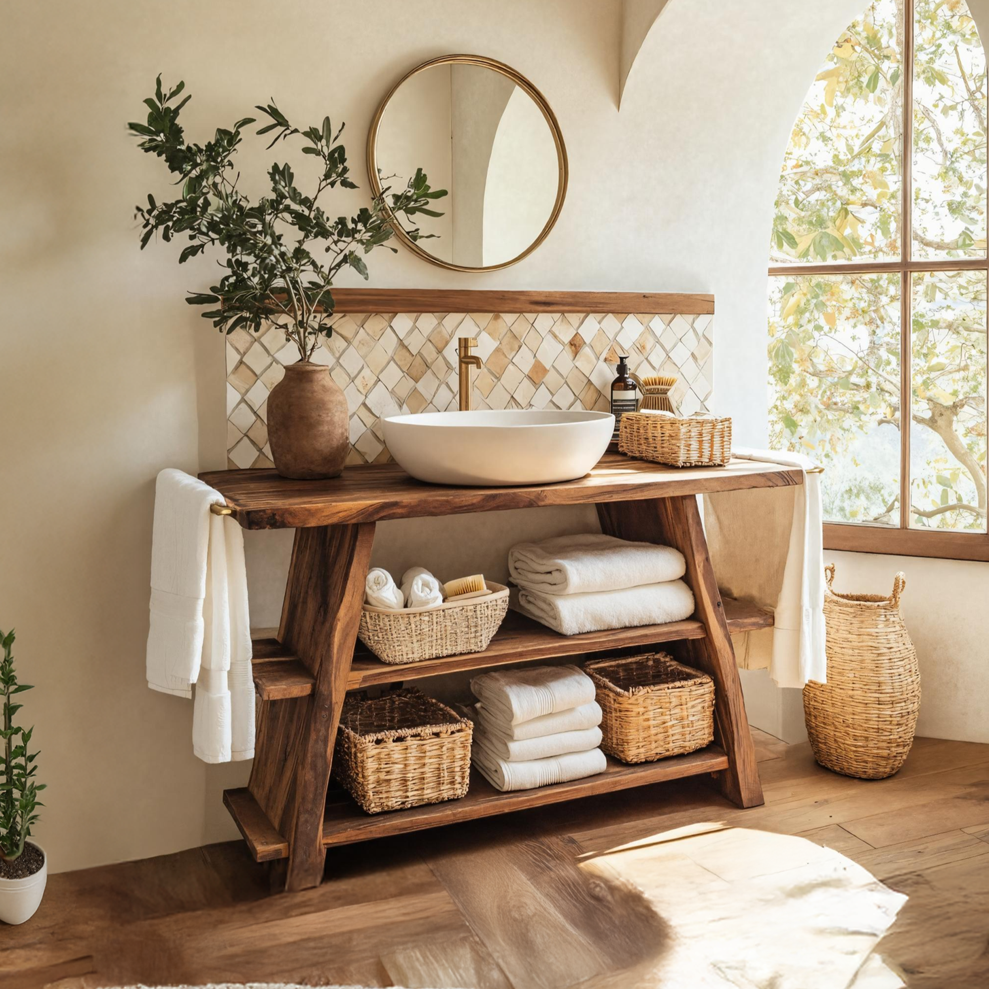 Rustic Vanity With Drawer For Compact Bathroom Spaces SILDTTRBRV047