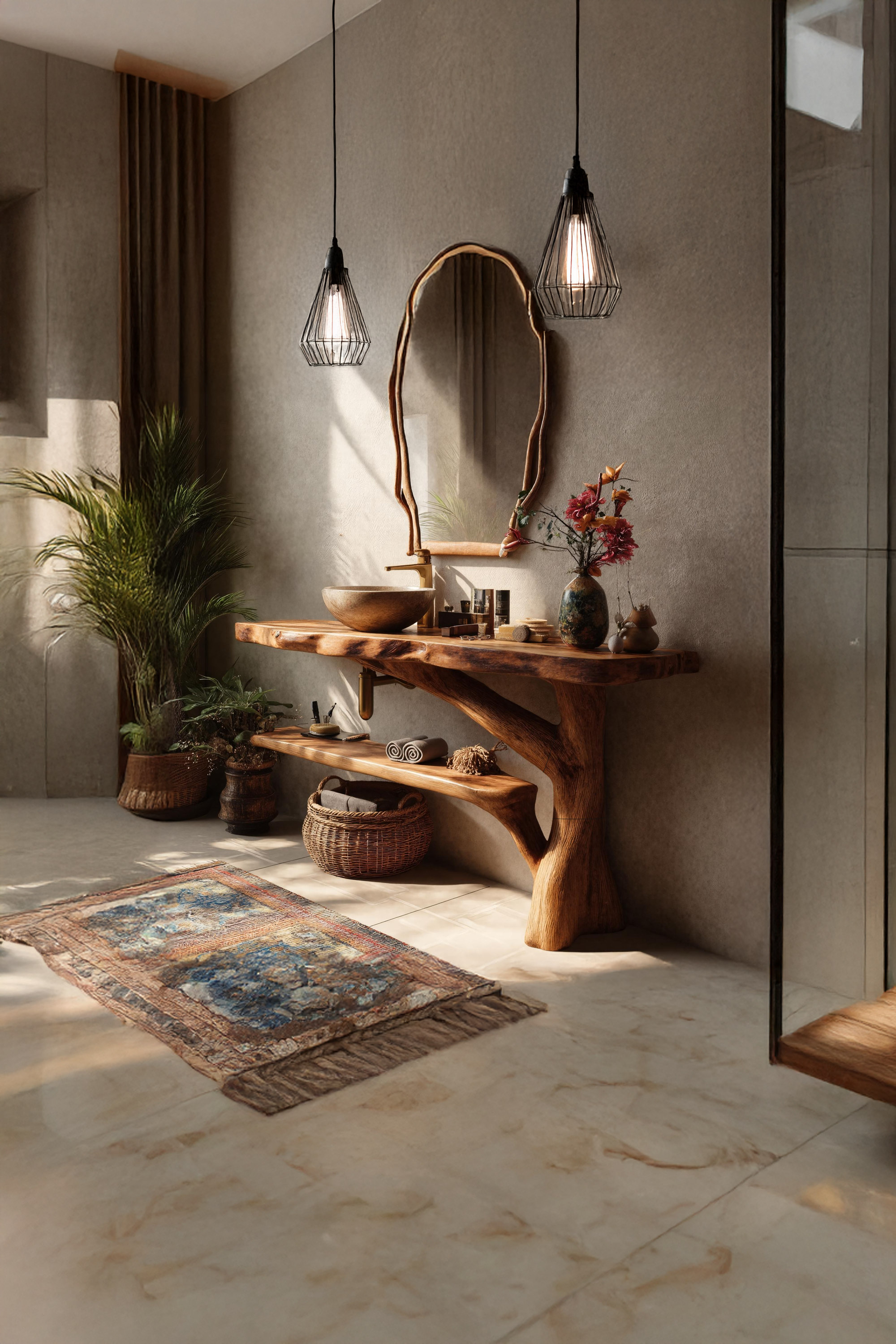 Modern Solid Wood Bathroom Vanity For Luxury Furniture Home Decor SILDTTRBRV077