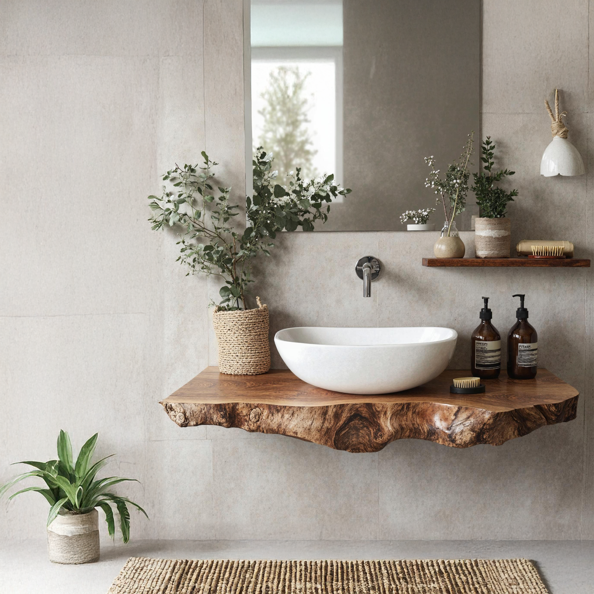 Handcrafted Floating Shelf For Bathroom Vanity Storage SILDTBRV178