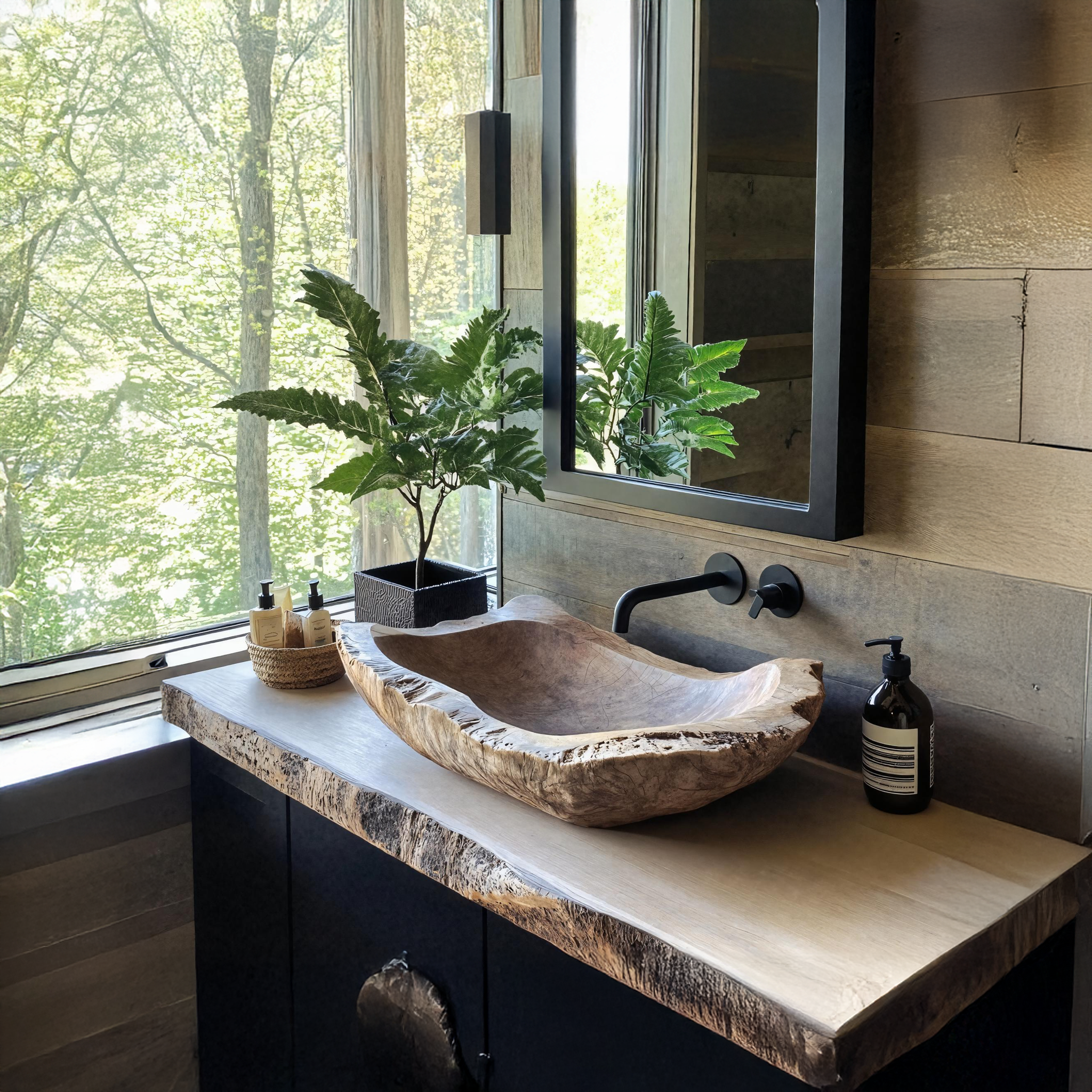 Mid Century Wood Wash Basin For Luxury Bathroom Furniture SILDTTRVS022