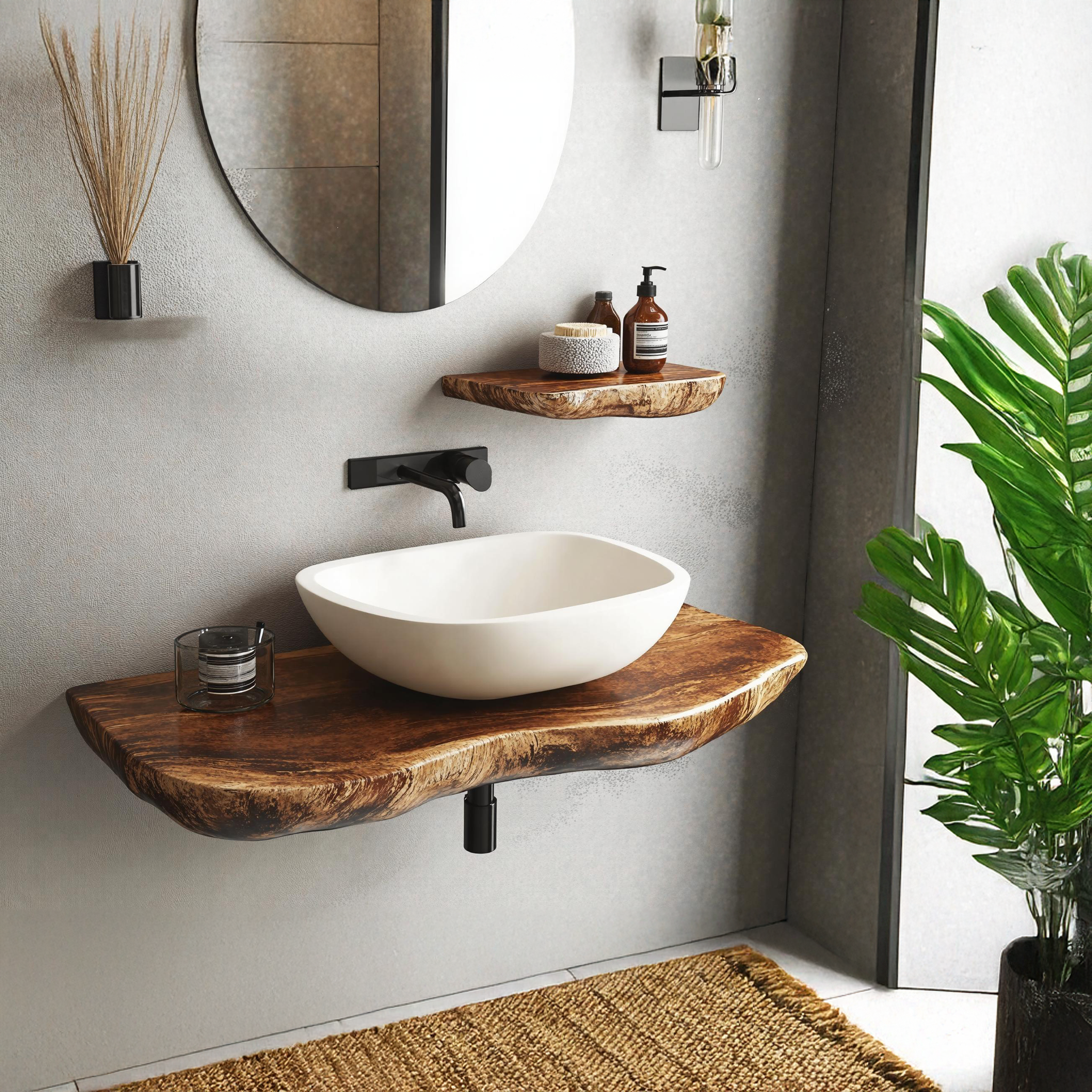 Modern Floating Bathroom Vanity Shelf For Elegant Spaces SILDTBRV179