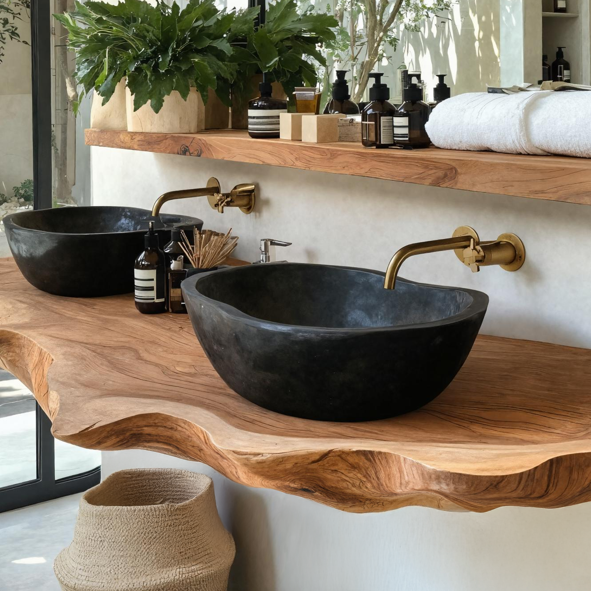 Wooden Vessel Sink Handcrafted For Bathroom Renovation SILDTTRVS013