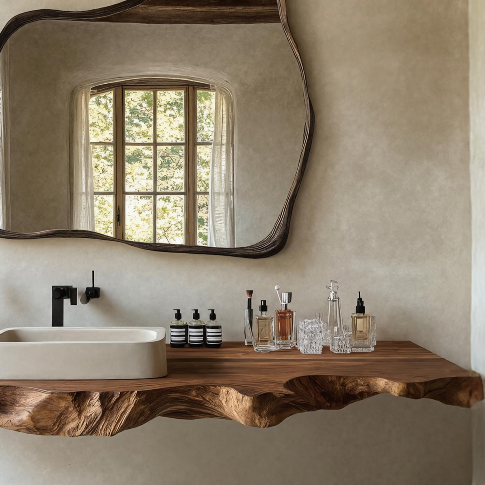 Mid Century Vanity In Solid Wood For Bathroom Decor SILDTTRBAS021