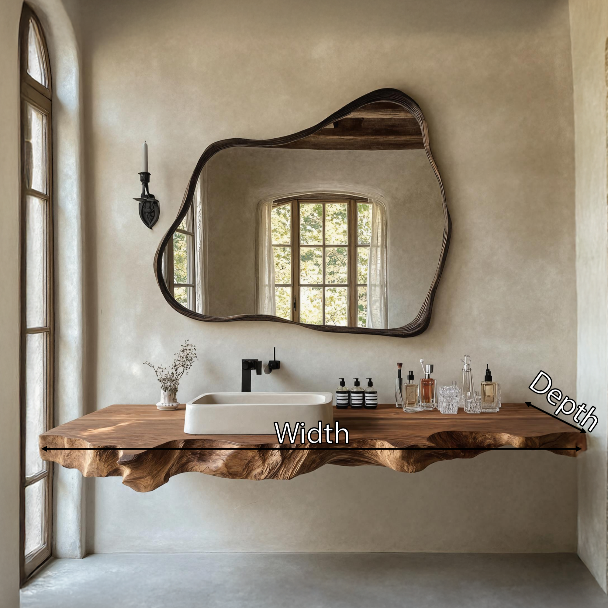 Mid Century Vanity In Solid Wood For Bathroom Decor SILDTTRBAS021