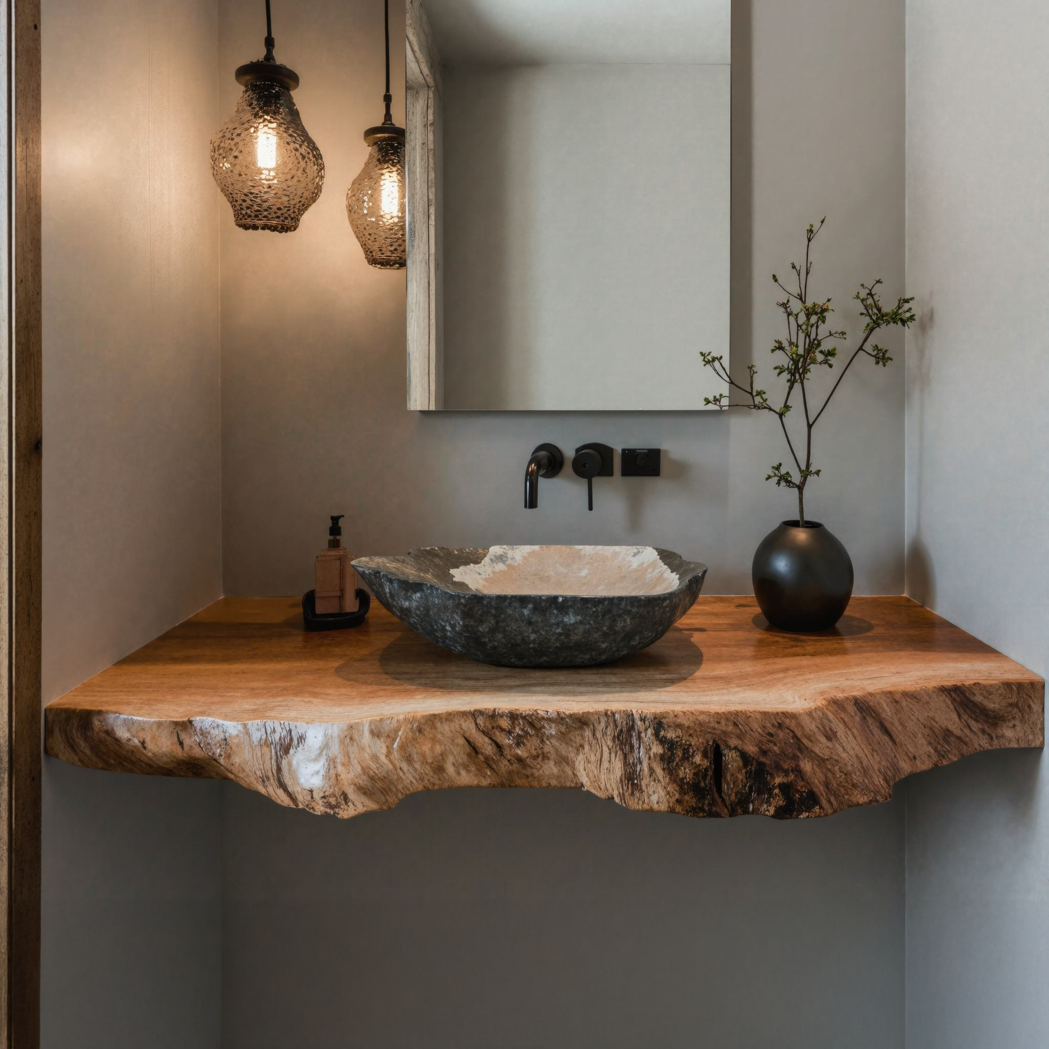 Farmhouse Wooden Bathroom Vanity Shelf  For Any Rustic Home SILDTBRV118