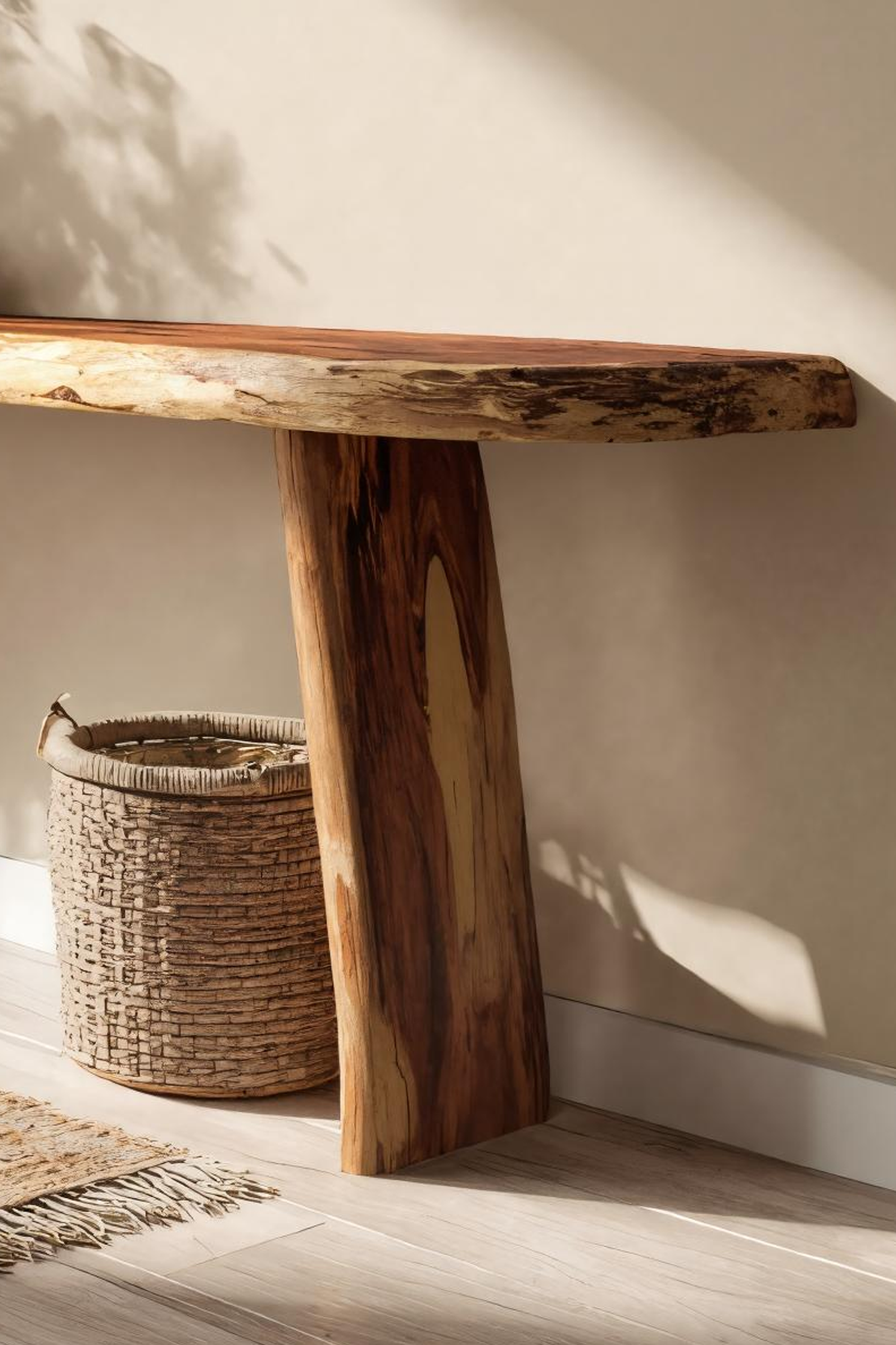 Handcrafted Live Edge Entryway Table For Bedroom Furniture Style SILDTTRCS030