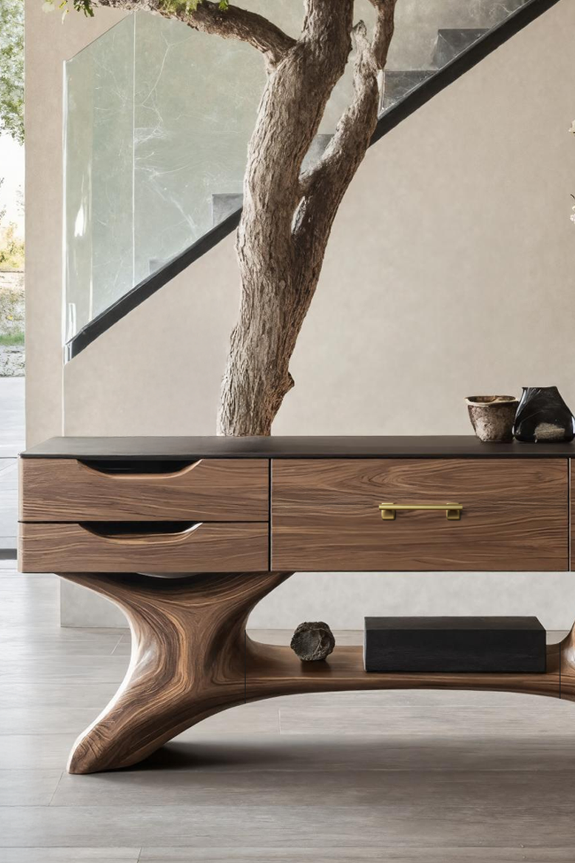 Farmhouse Wooden Console Table For Bedroom Rustic Furniture Decor SILDTTRCS002