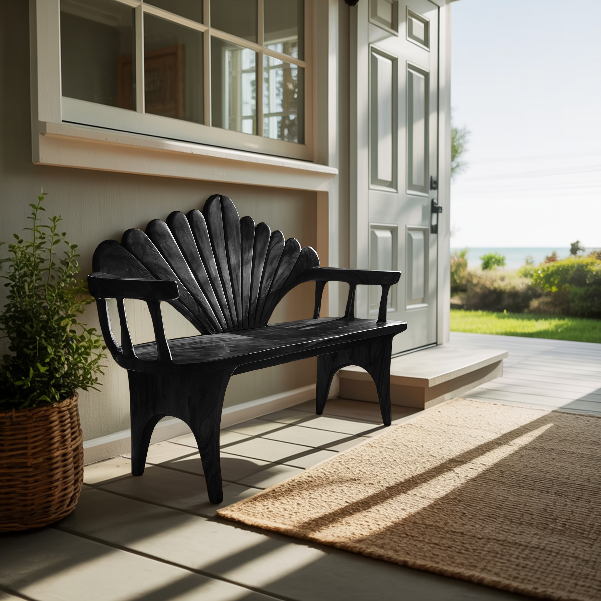 Natural Solid Wood Entryway Bench For Foyer Decor SILDTTRBEN034