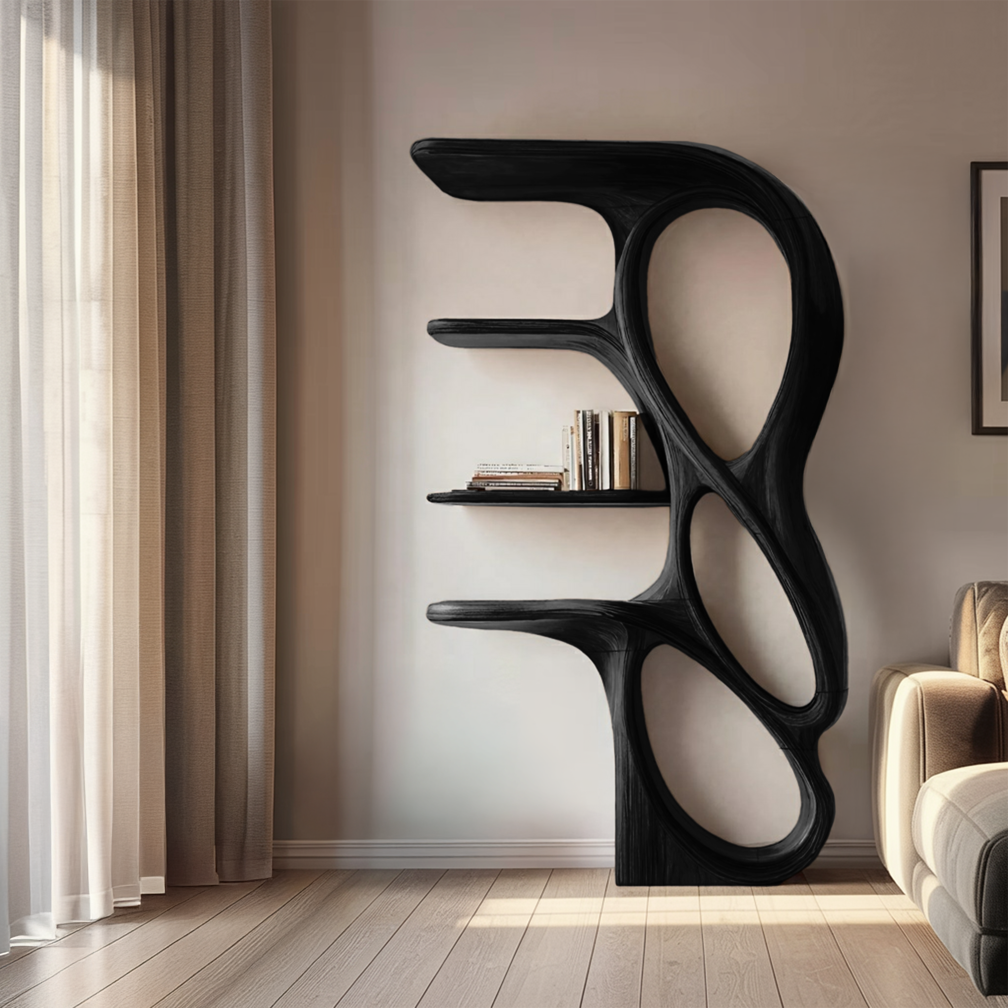 Contemporary Art Bookshelf For Living Room Decor SITHHNBS071