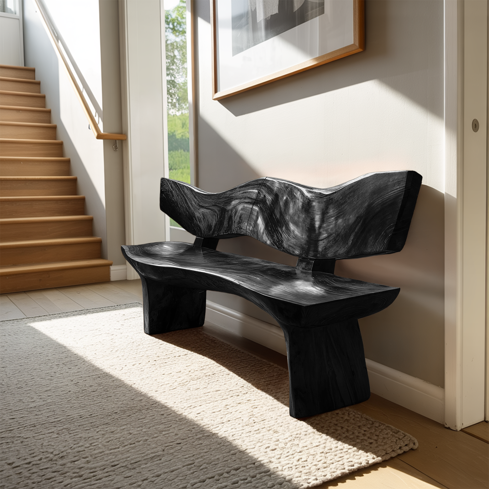 Live Edge Wood Entryway Bench For Natural Home Interiors SILDTTRBEN030