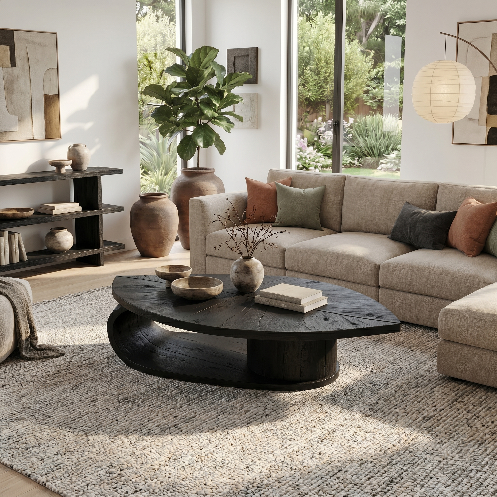 Scandinavian Solid Wood Coffee Table For Living Room SINLSACF334