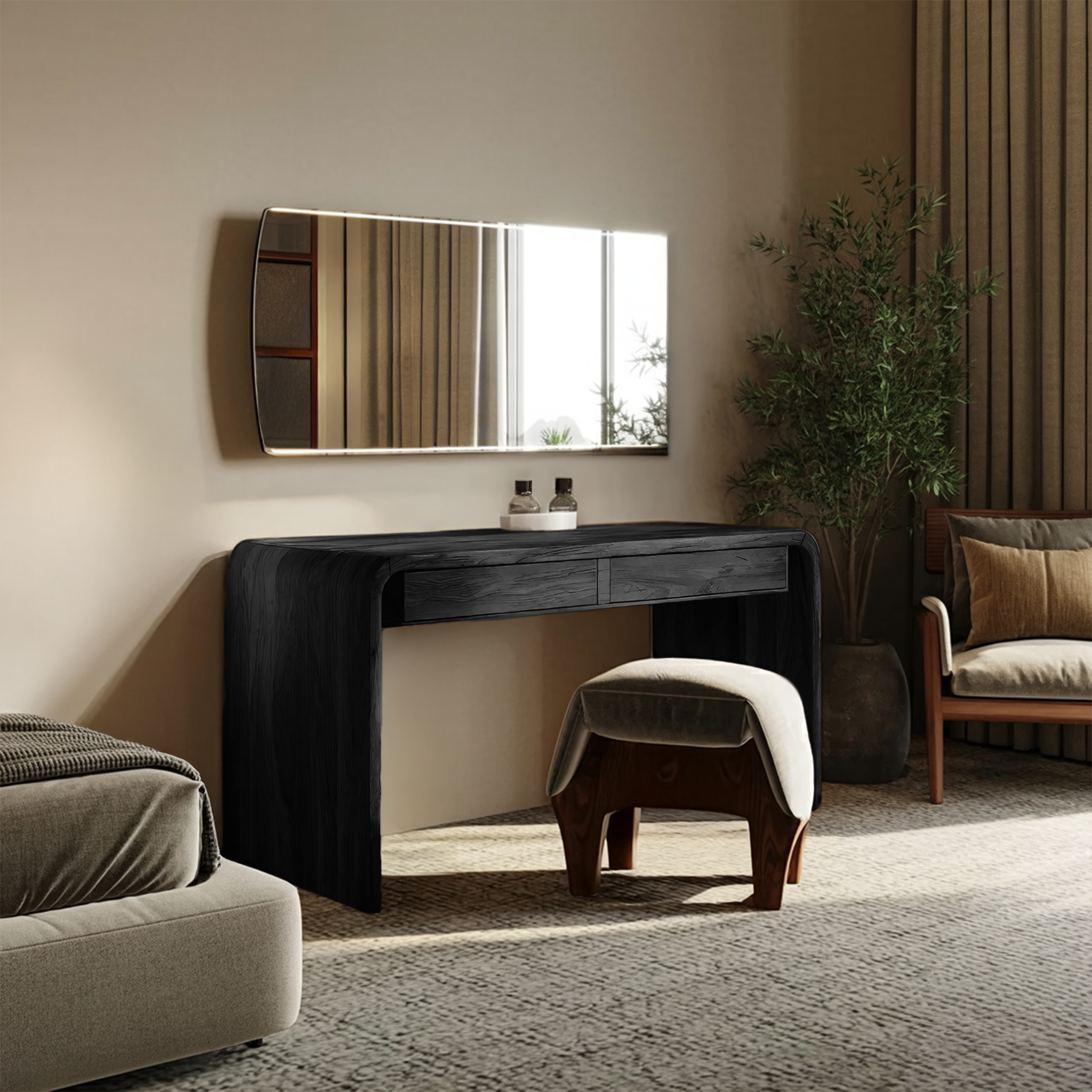 Modern Sculptural Vanity Table For Bedroom Interior RTTHHNVAN013