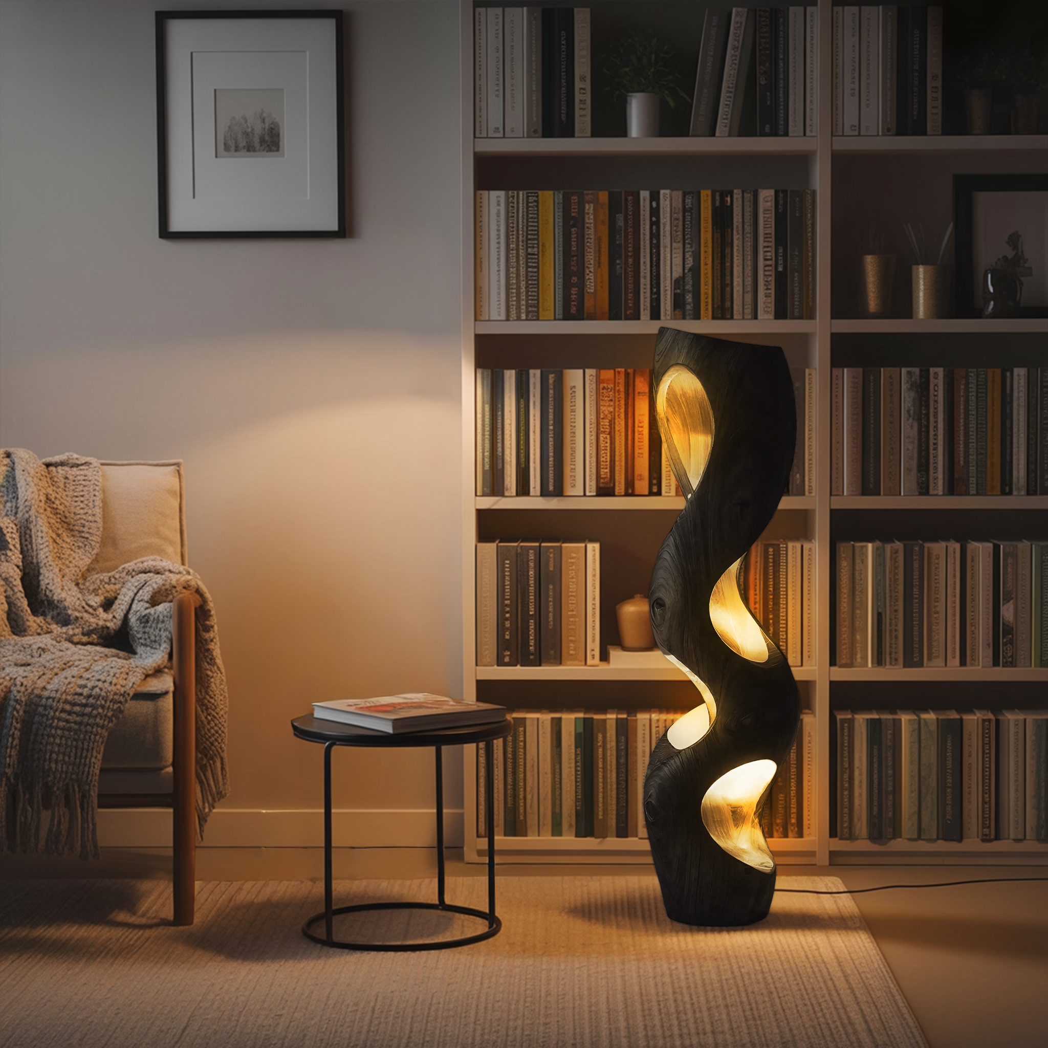 Organic Sculptural Floor Lamp For Modern Living Room RTTHHNLAM038
