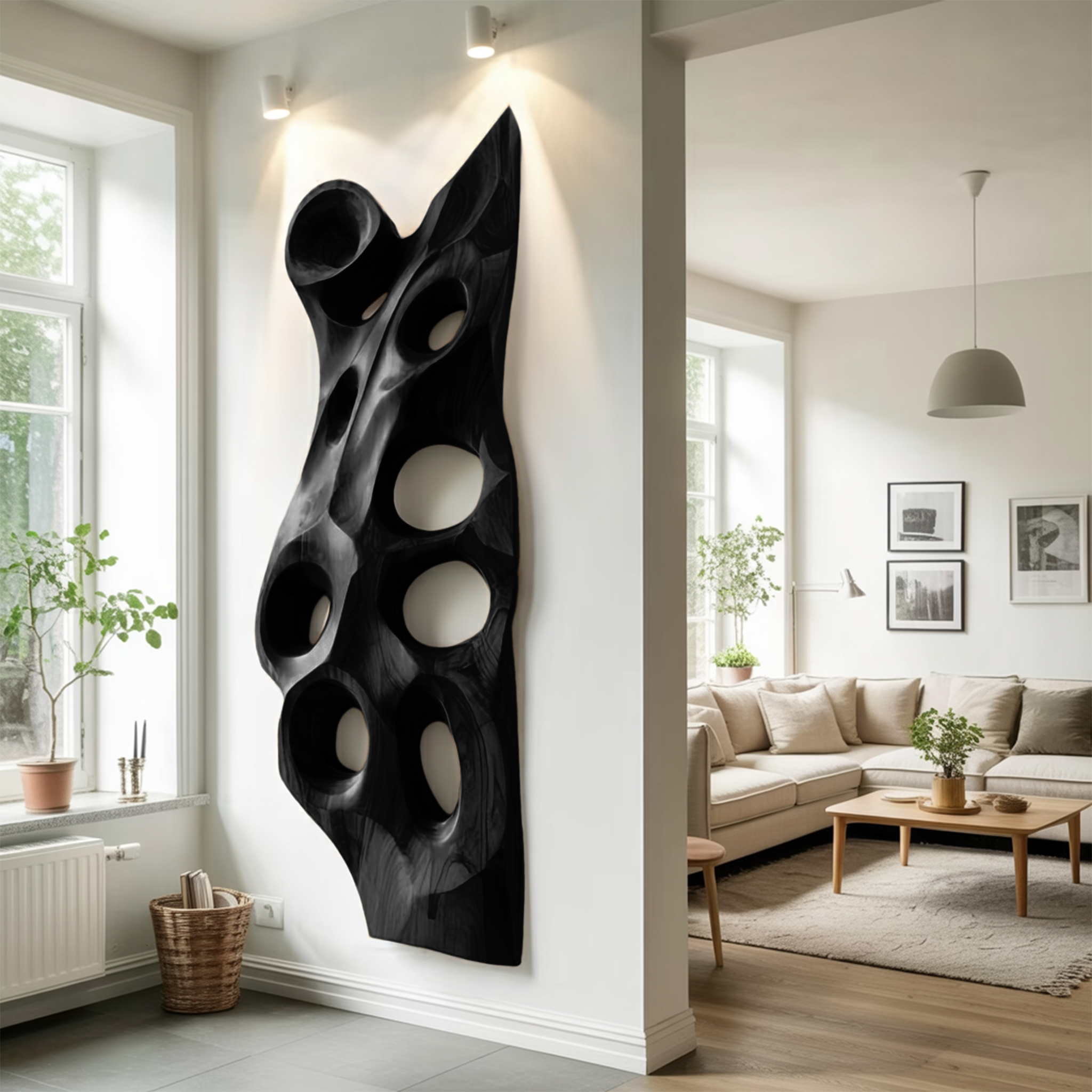 Organic Sculptural Wall Art For Entryway SITHHNWA045