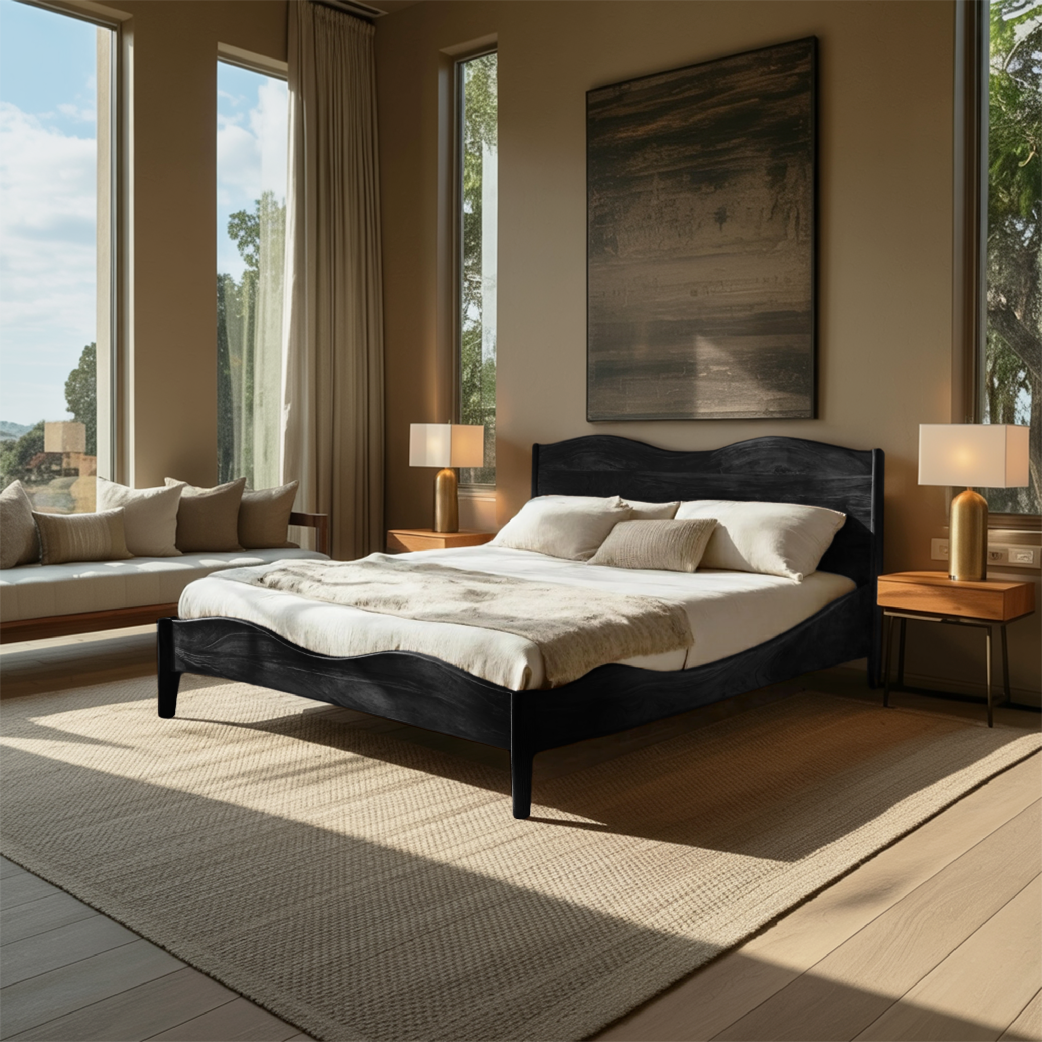 Luxury Set Headboard And Bed Frame For Bedroom RTTHHNWO005