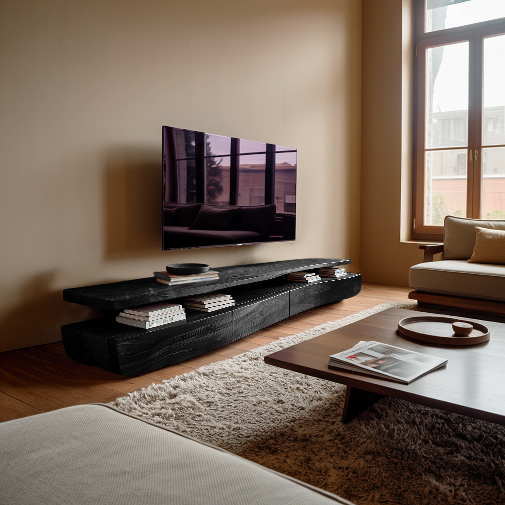 Contemporary TV Cabinet Functional Storage Drawers For Home RTTHTTTVC064