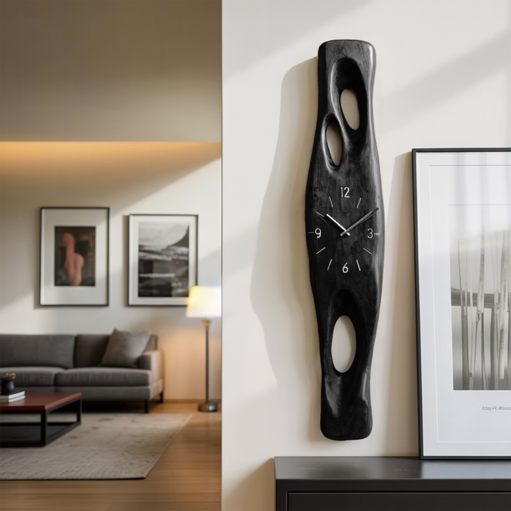Minimalist Wall Clock Vertical Decor For Living Room SITHHNWAC003