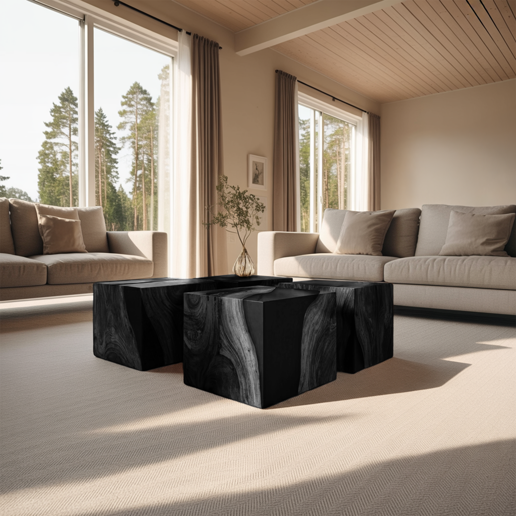 Handcrafted Low Coffee Table For Contemporary Interiors SILDTTNCF050