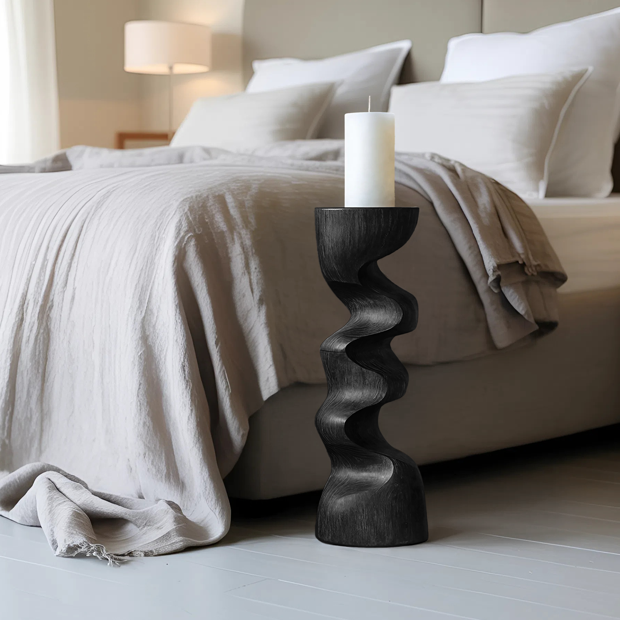 Rustic Candle Stick For Bedroom Cozy Ambience Styling SILDTTNCDH002