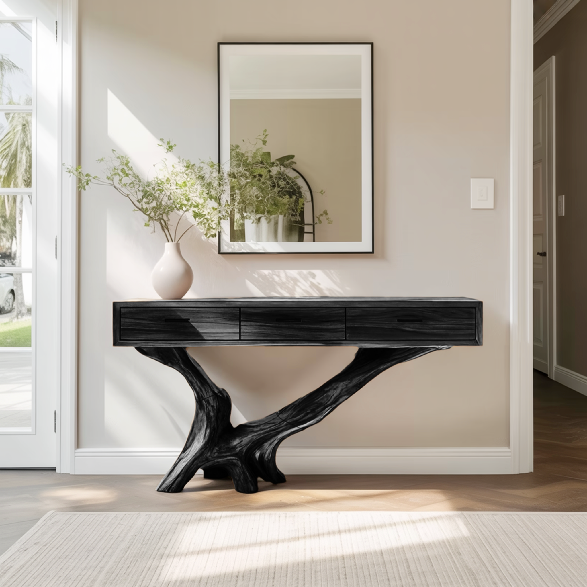 Handcrafted Live Edge Entryway Table For Living Room Modern Farmhouse SILDTTRCS020