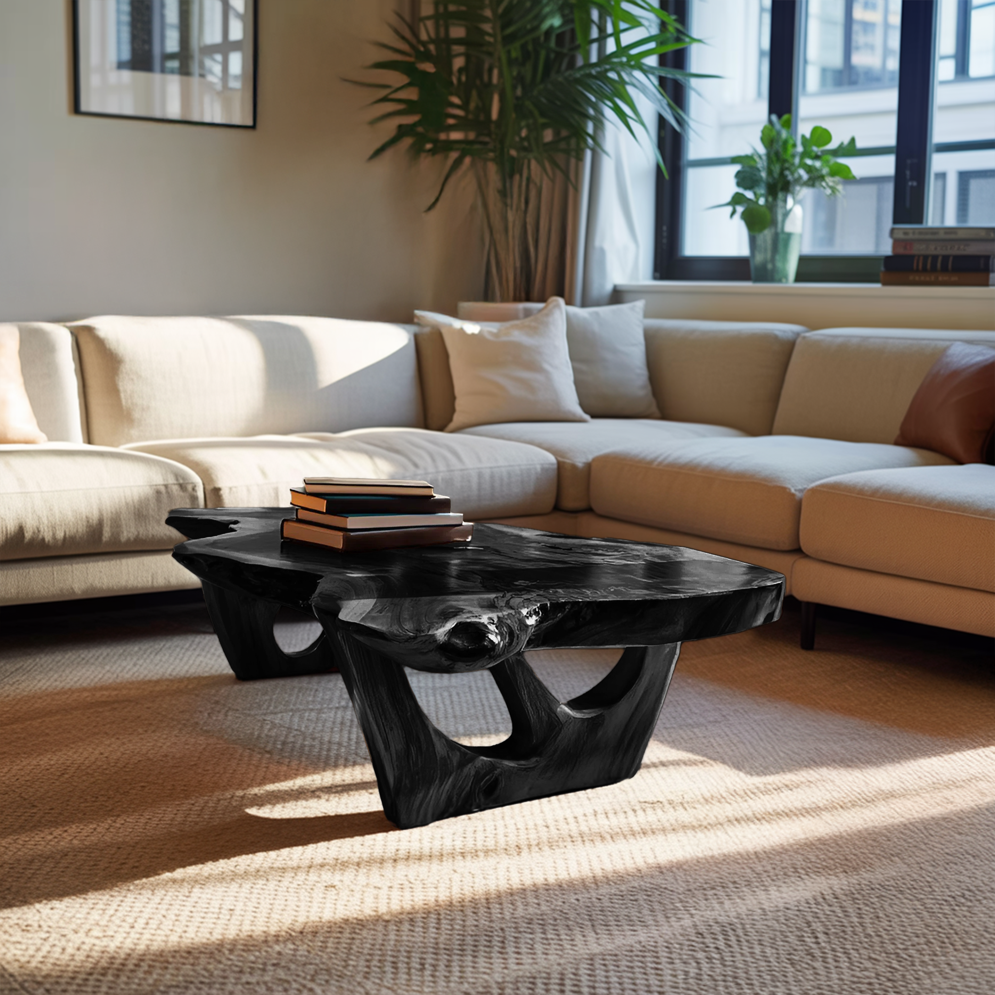 Contemporary Sculptural Coffee Table For Modern Living Room RTTHTTCF028