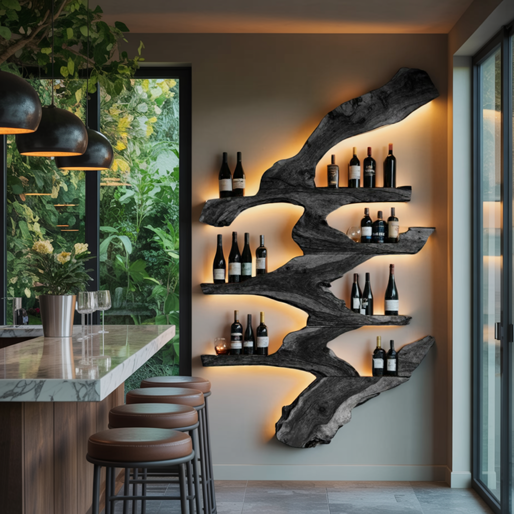Handcrafted Wine Stand For Kitchen Wine Bottle Rack SILDTTRWH023