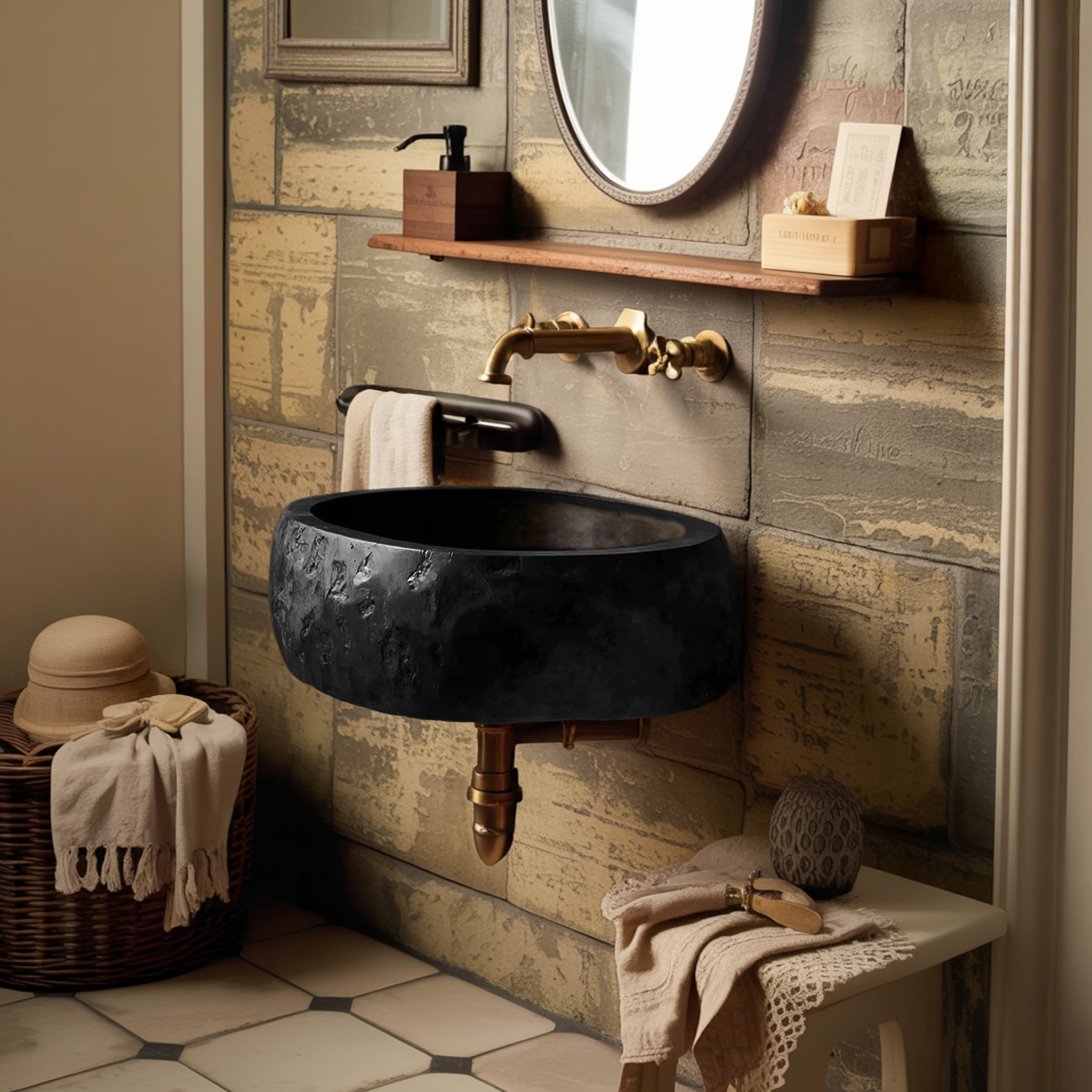 Handcrafted Solid Wood Vanity Sink For Bathroom Furniture Style Decor SILDTTNVS063