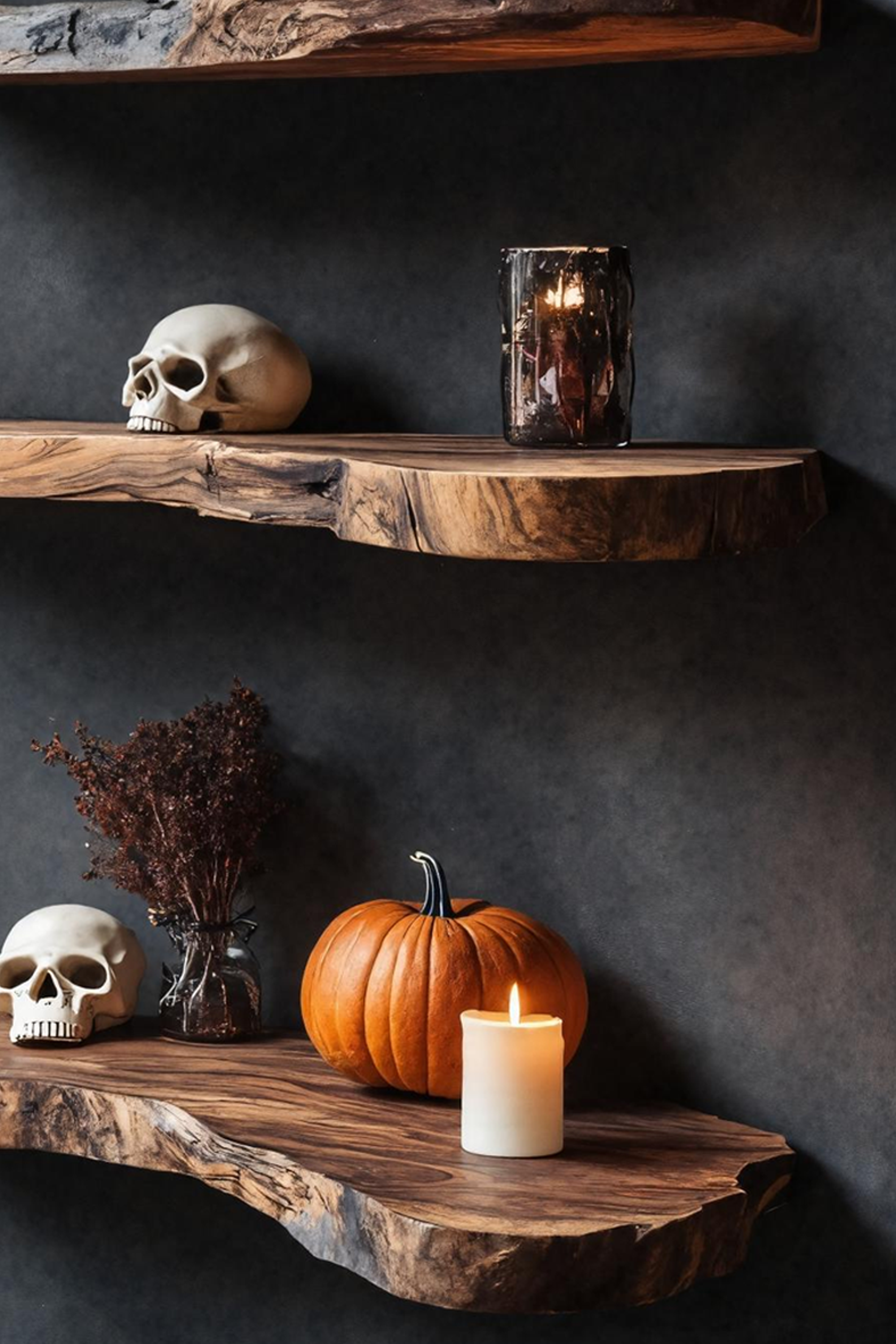 Farmhouse Wooden Floating Shelf For Bedroom Cozy Halloween Wall Decor SILDTTRHFL005