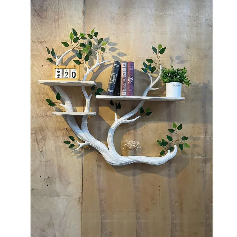 Rustic Wood Wall Shelf Floating Bookshelf Wood Living Room Decor Gift SINLTBS022