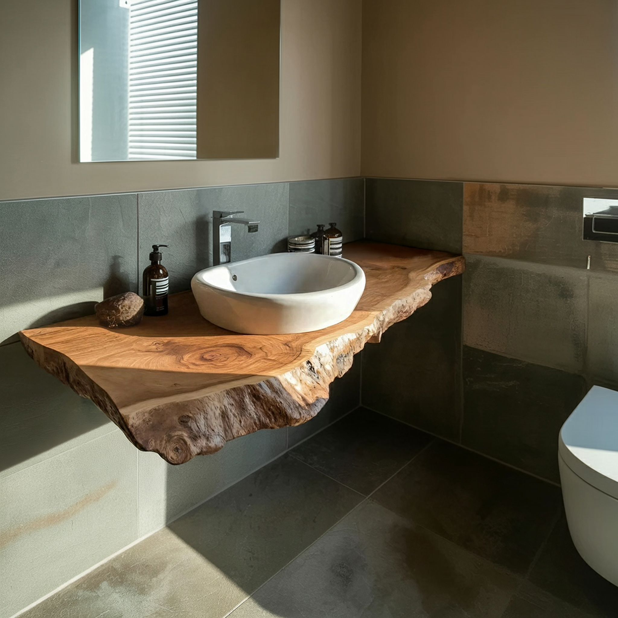 Farmhouse Bathroom Vanity In Solid Wood With Shelf SILDTTRBAS032