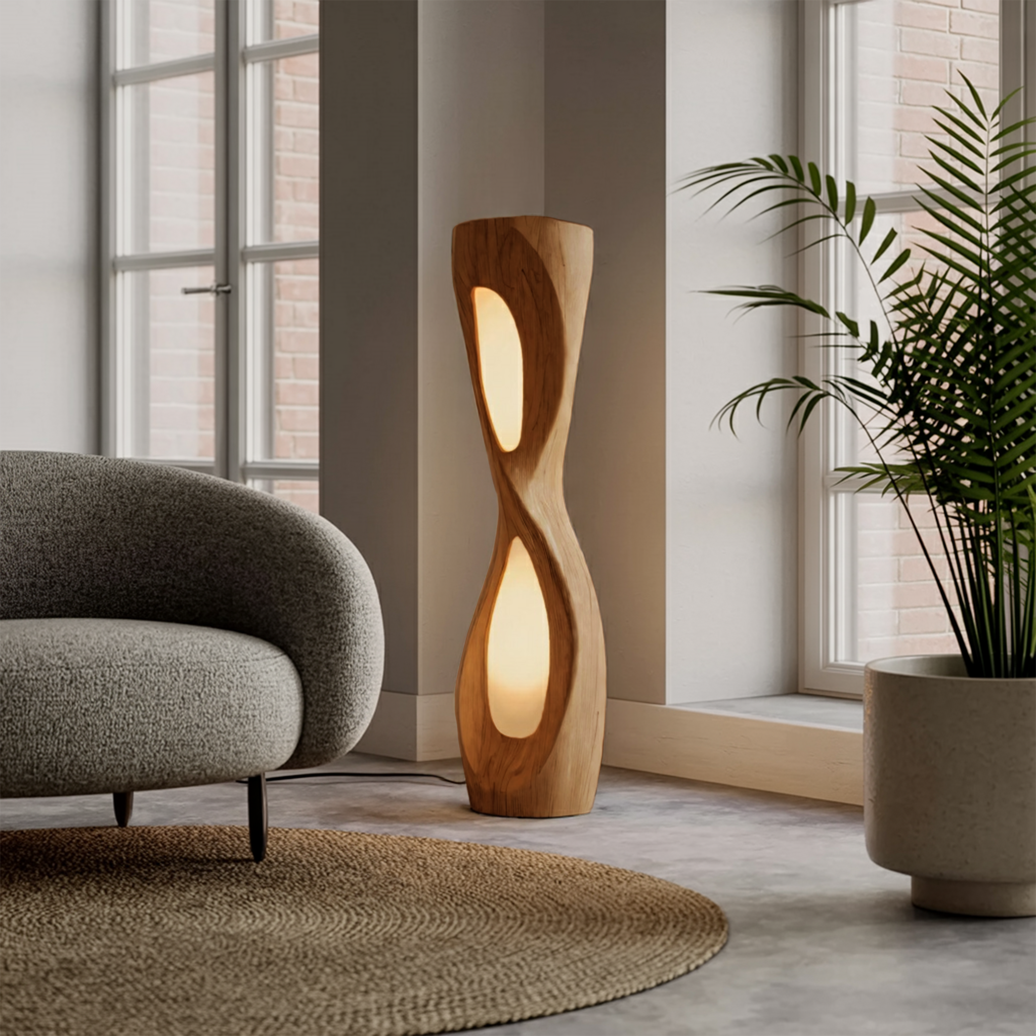Modern Organic Sculptural Floor Lamp For Bedroom Decor SITHHNLAM028