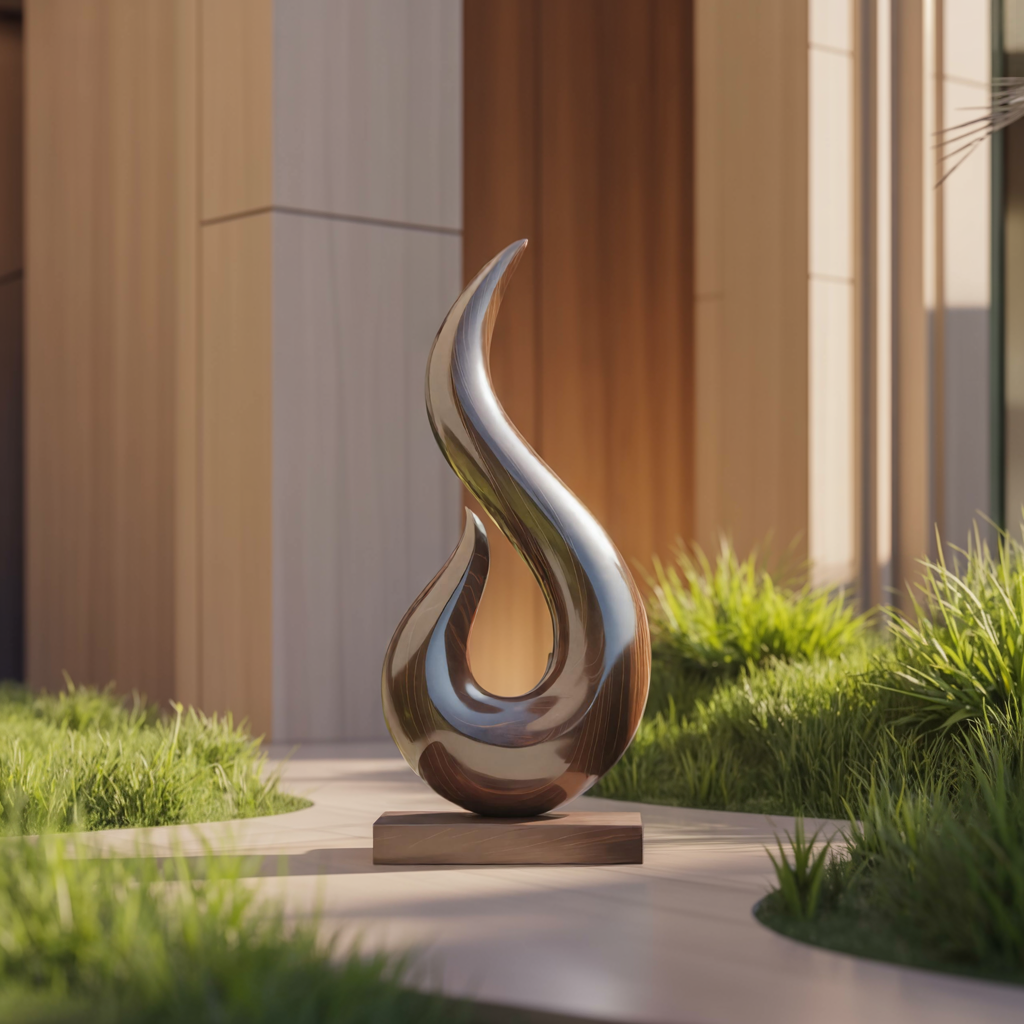 Handcrafted Abstract Sculpture For Outdoor Wall Design SILDTTRAS010