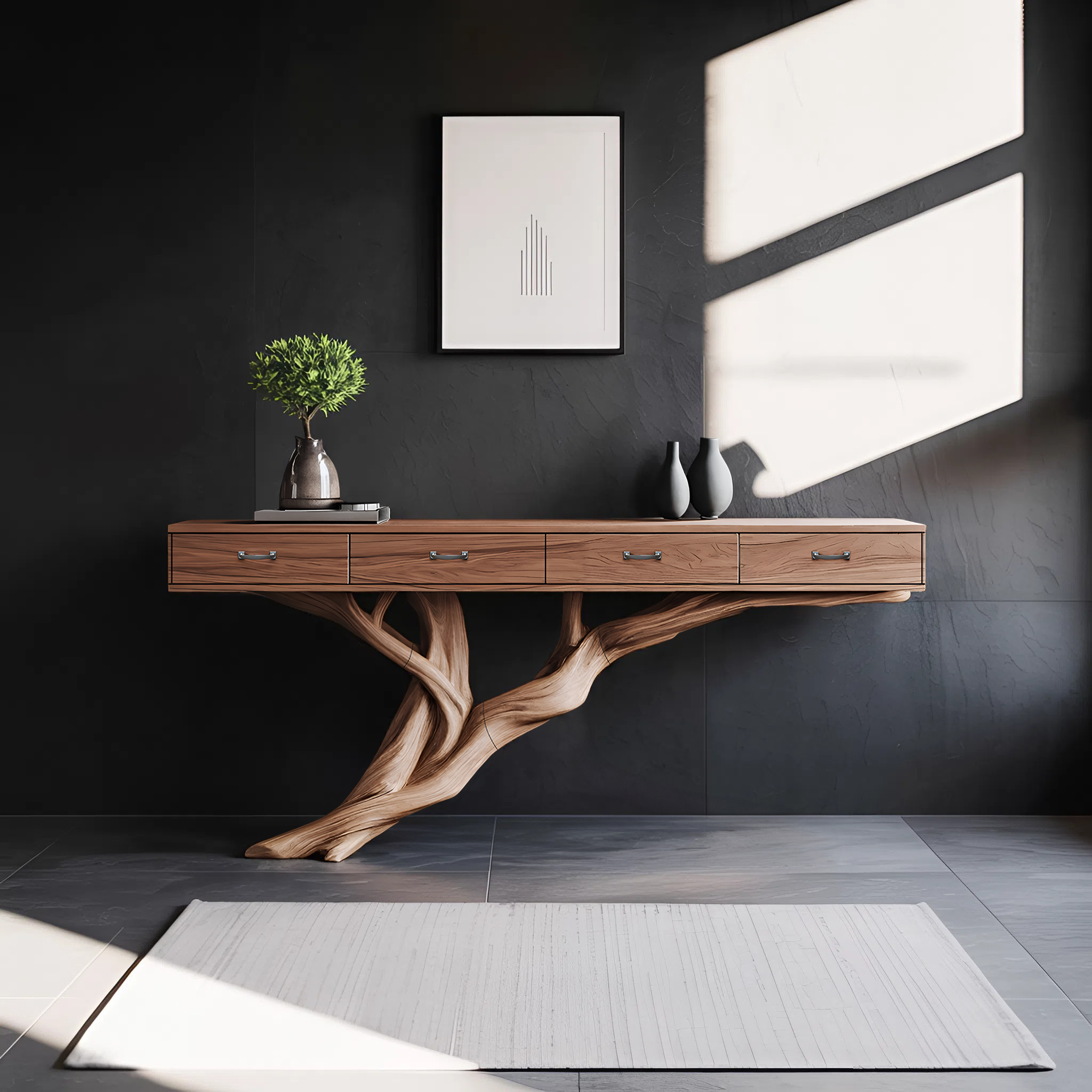 Mid Century Wooden Console Table For Living Room Contemporary Accent SILDTTNCS026