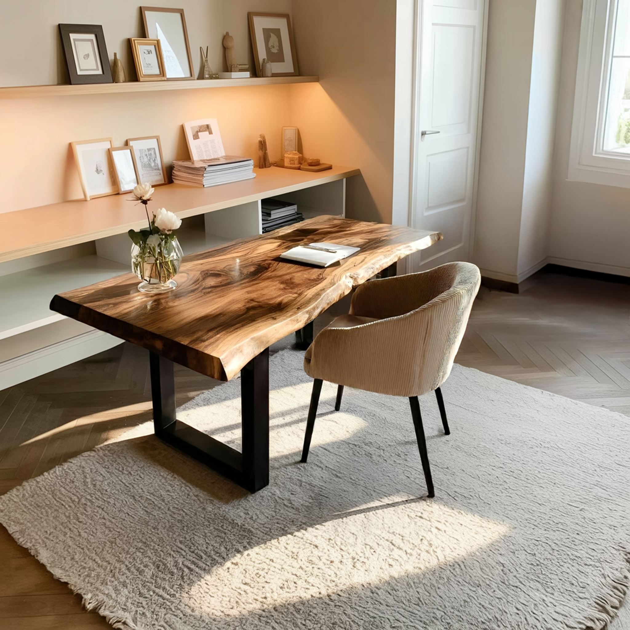 Farmhouse Solid Wood Desk For Classic Decor SILDTTNDE022