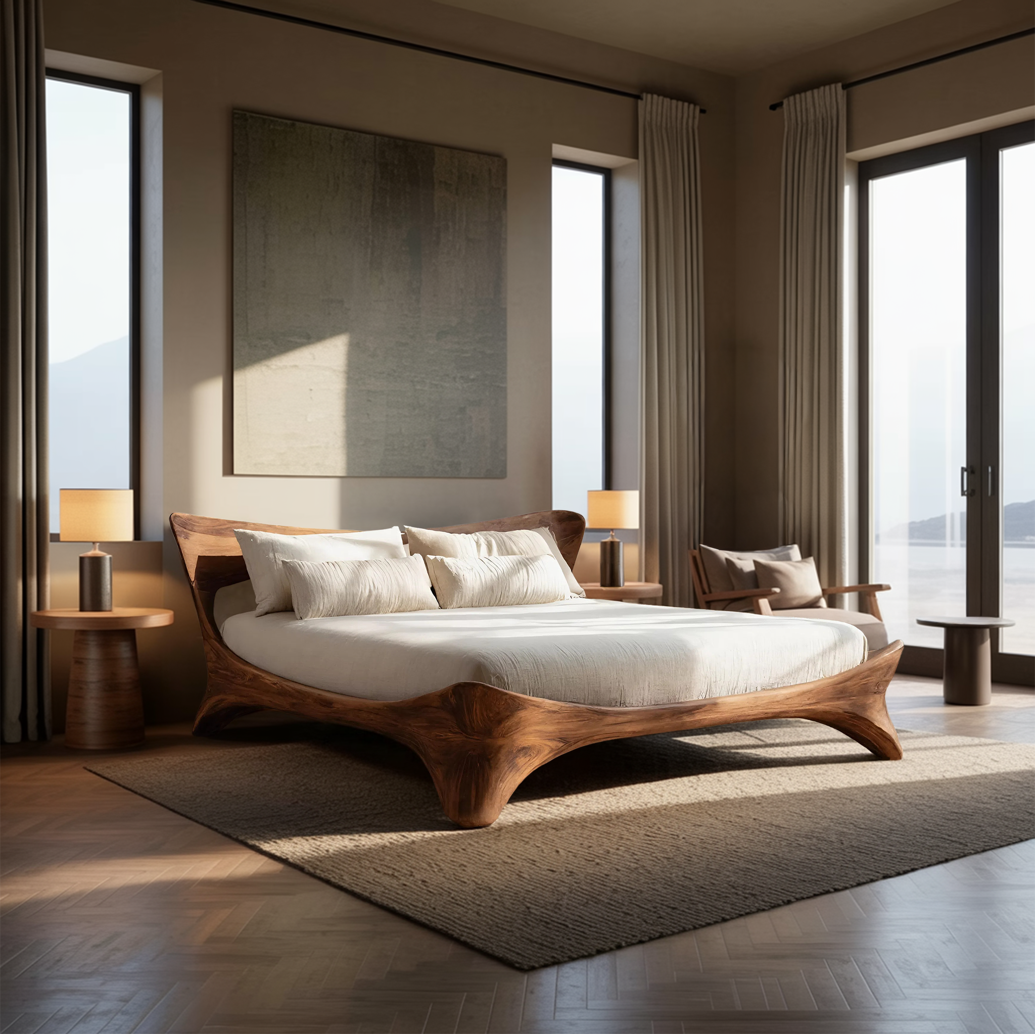 Organic Bed Frame For Bedroom Design RTTHHNWO011