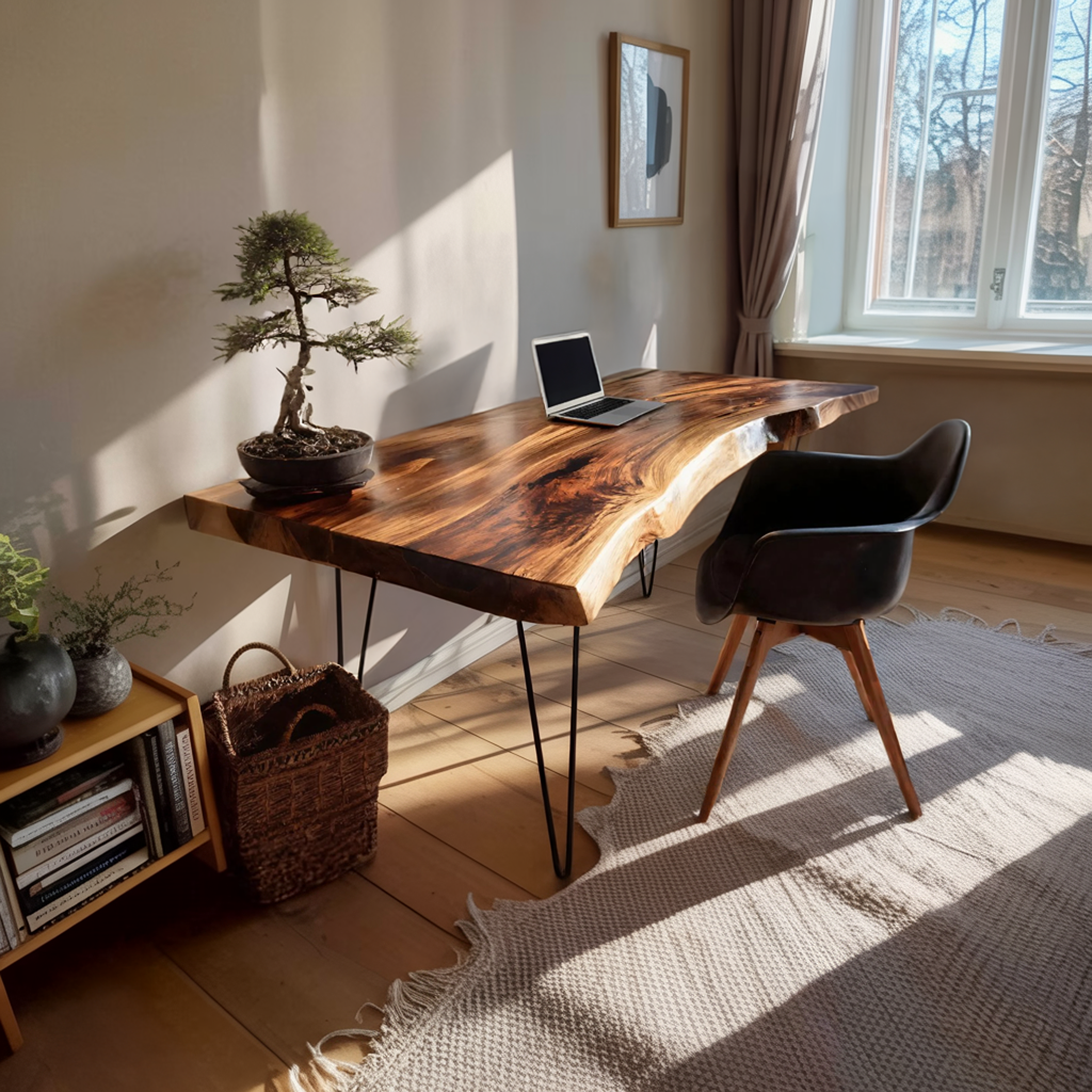 Handcrafted Solid Wood Desk For Bedroom Decor SILDTTNDE019