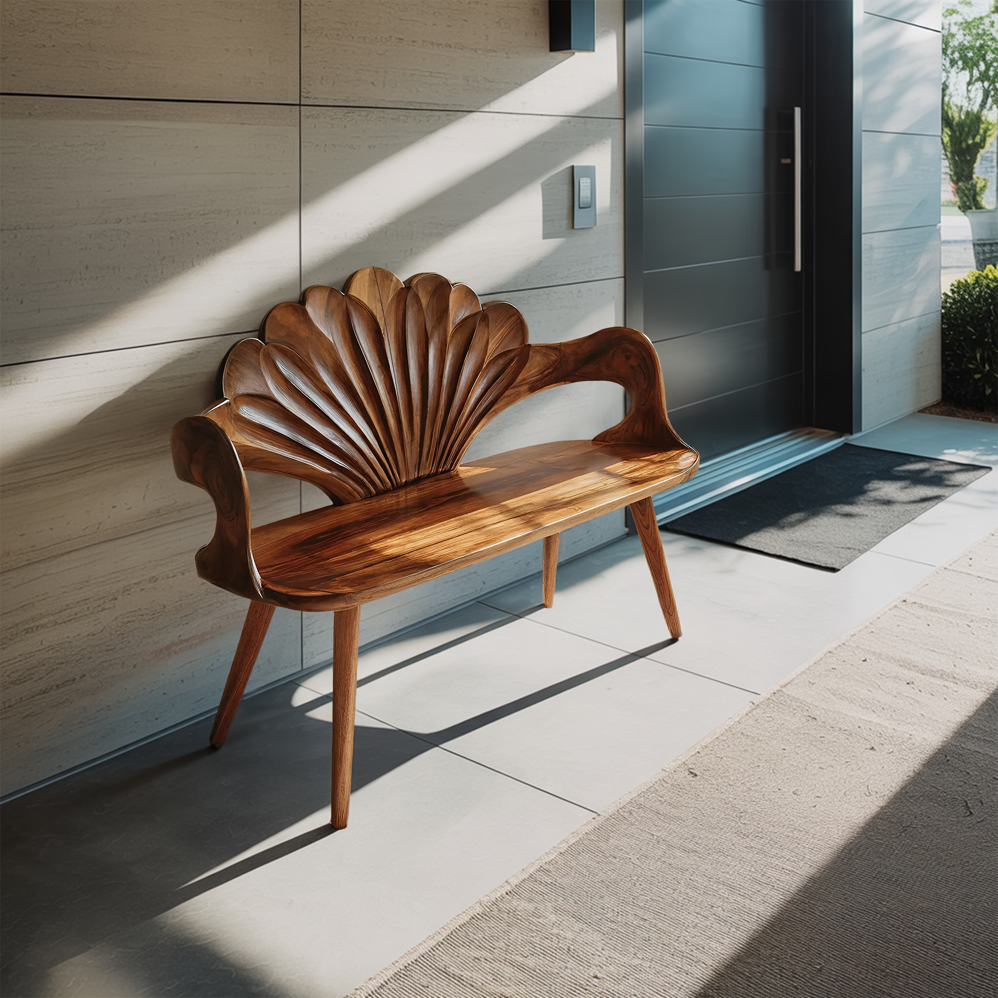 Rustic Natural Wood Bench For Entryway And Hallway SILDTTRBEN039