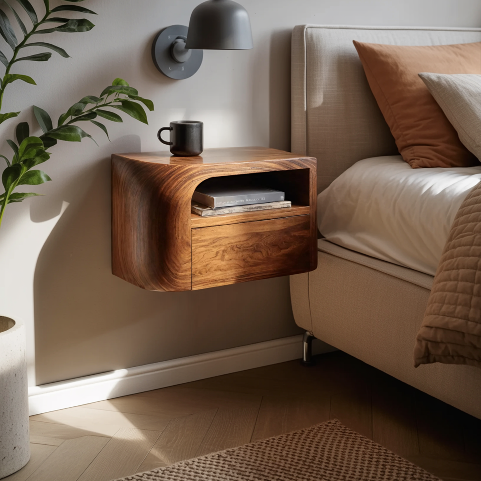 Modern Floating Nightstand For Bedroom RTTHHNNS008