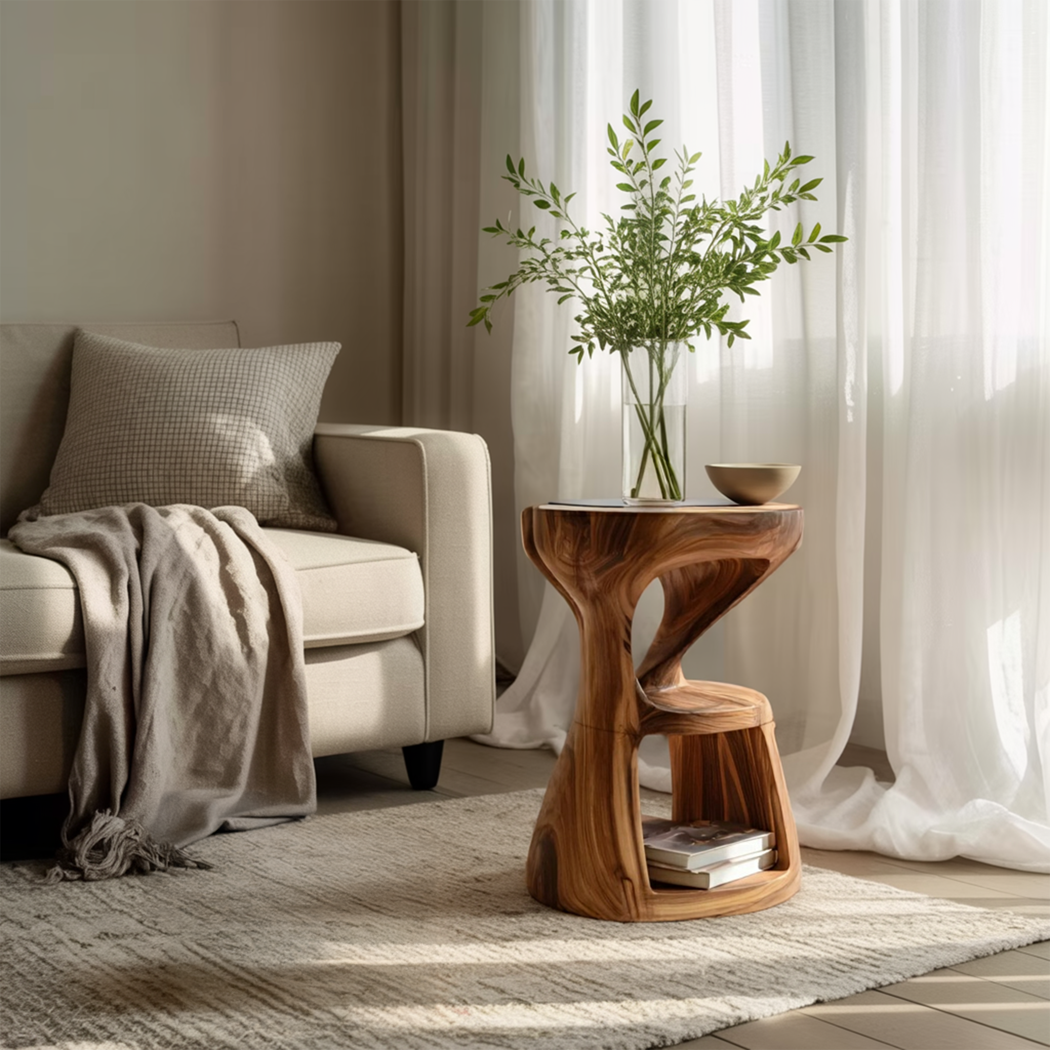 Modern Sculptural Side Table For Living Room SITHHNSTA013