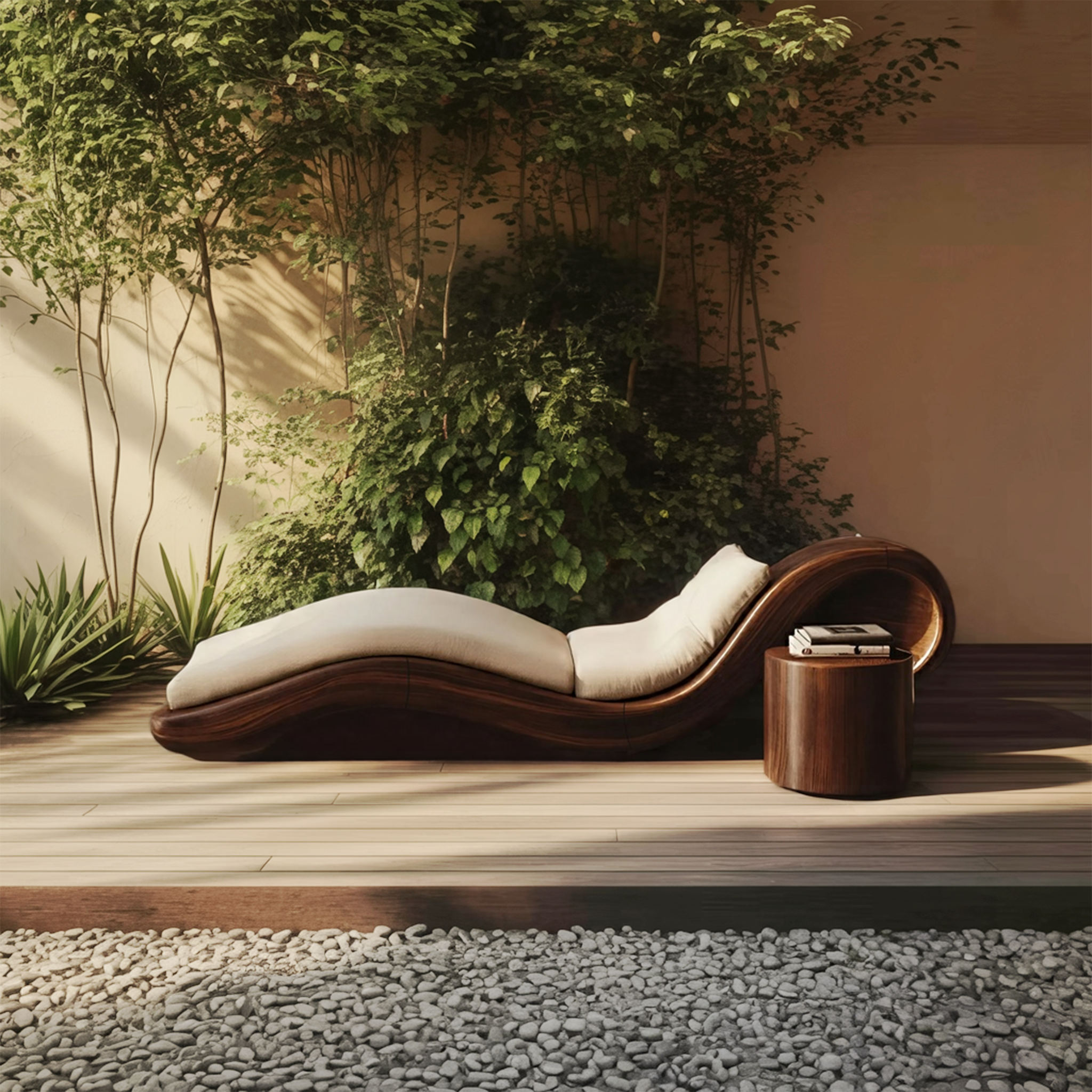 Mid Century Wooden Daybed For Patio Furniture Outdoor Design SILDTTNDB001