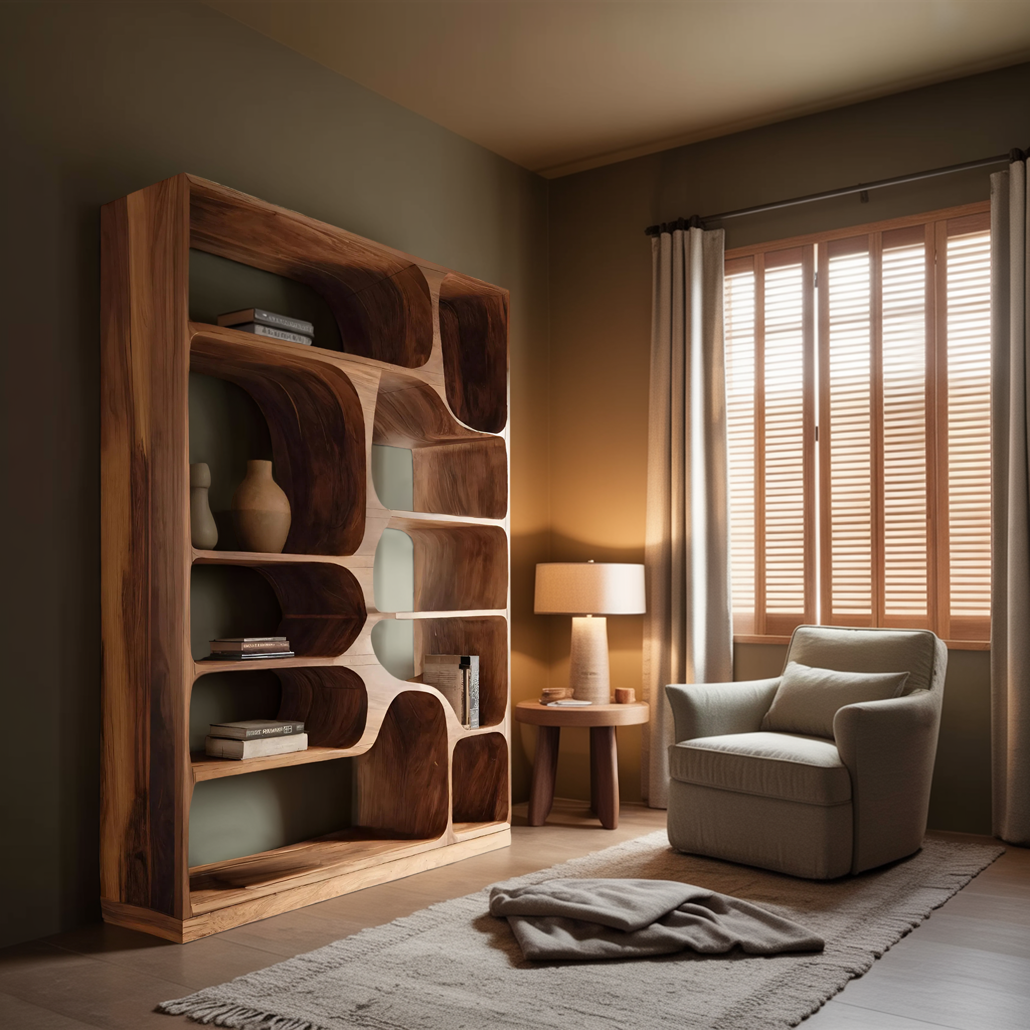 Artistic Bookcase For Living Room Or Bedroom RTTHHNBS085