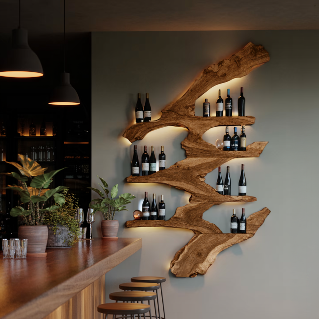 Handcrafted Wine Stand For Kitchen Wine Bottle Rack SILDTTRWH023