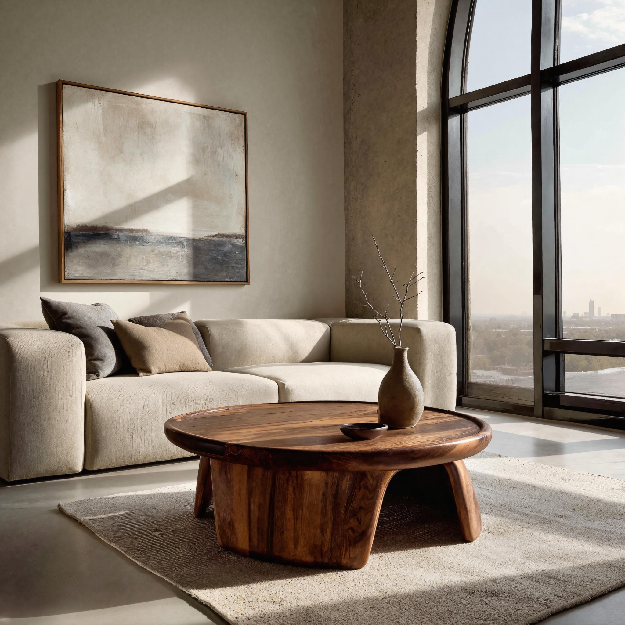 Modern Coffee Table With Three Pedestal Base For Living RTTHHNCF070